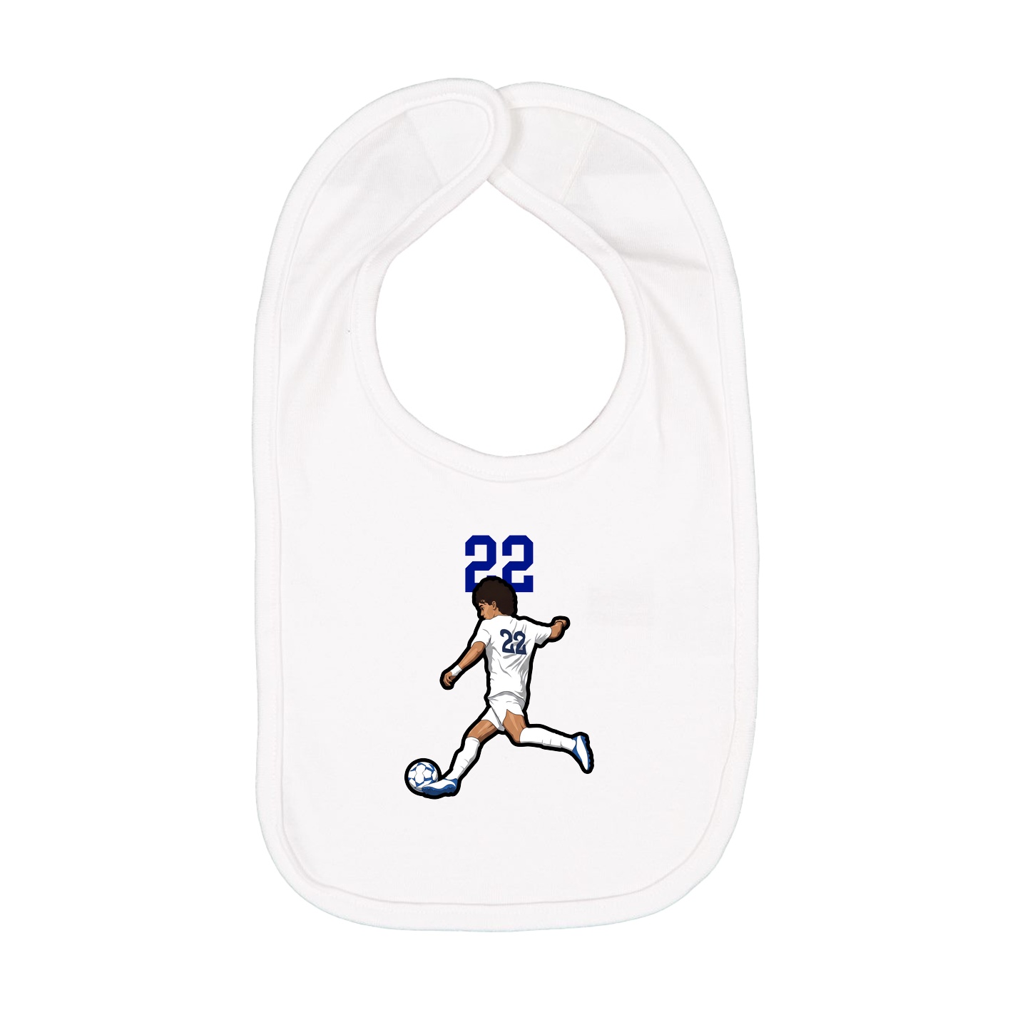 Infant Bib — Number Top in White