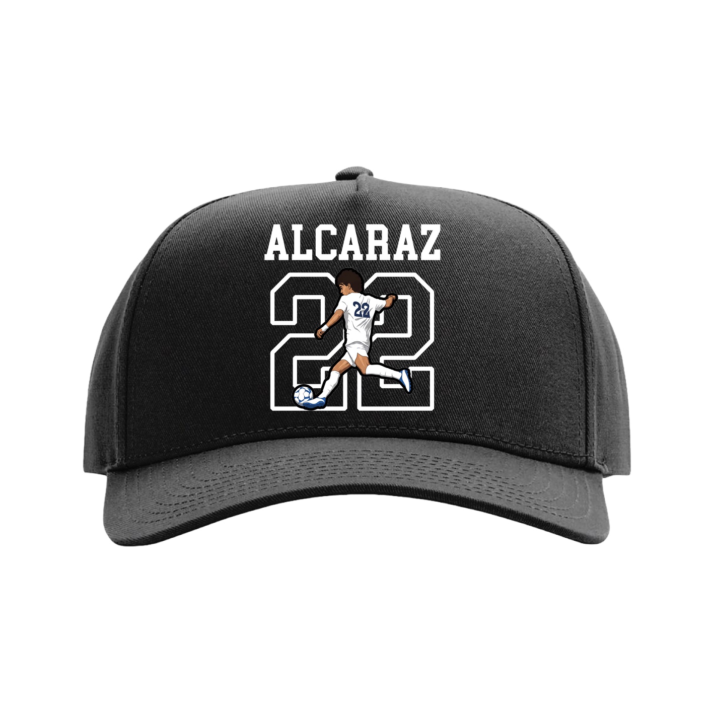 Full Fabric Five-Panel Champ Cap — Shirsey in Black