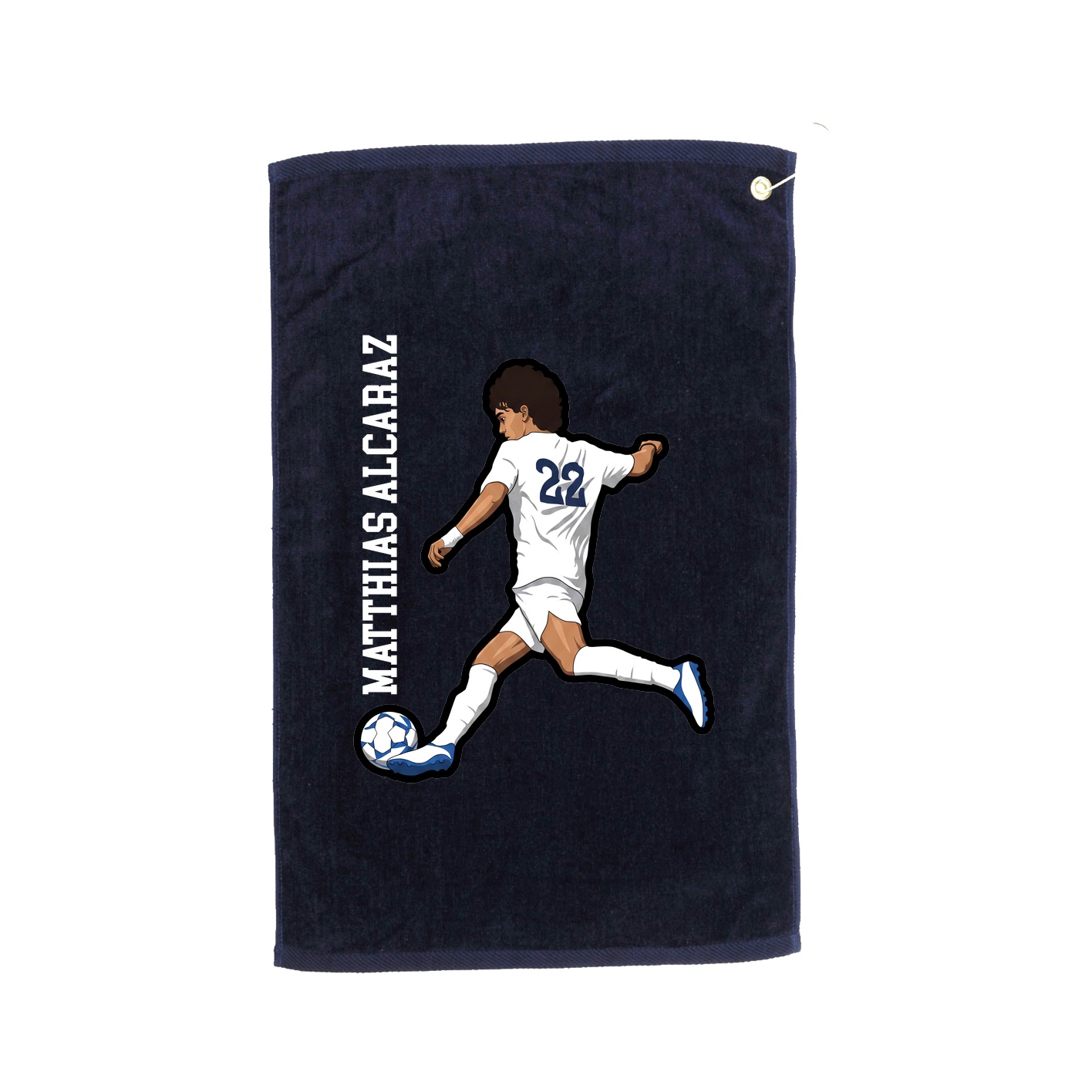Golf Towel — Name Vertical in Navy