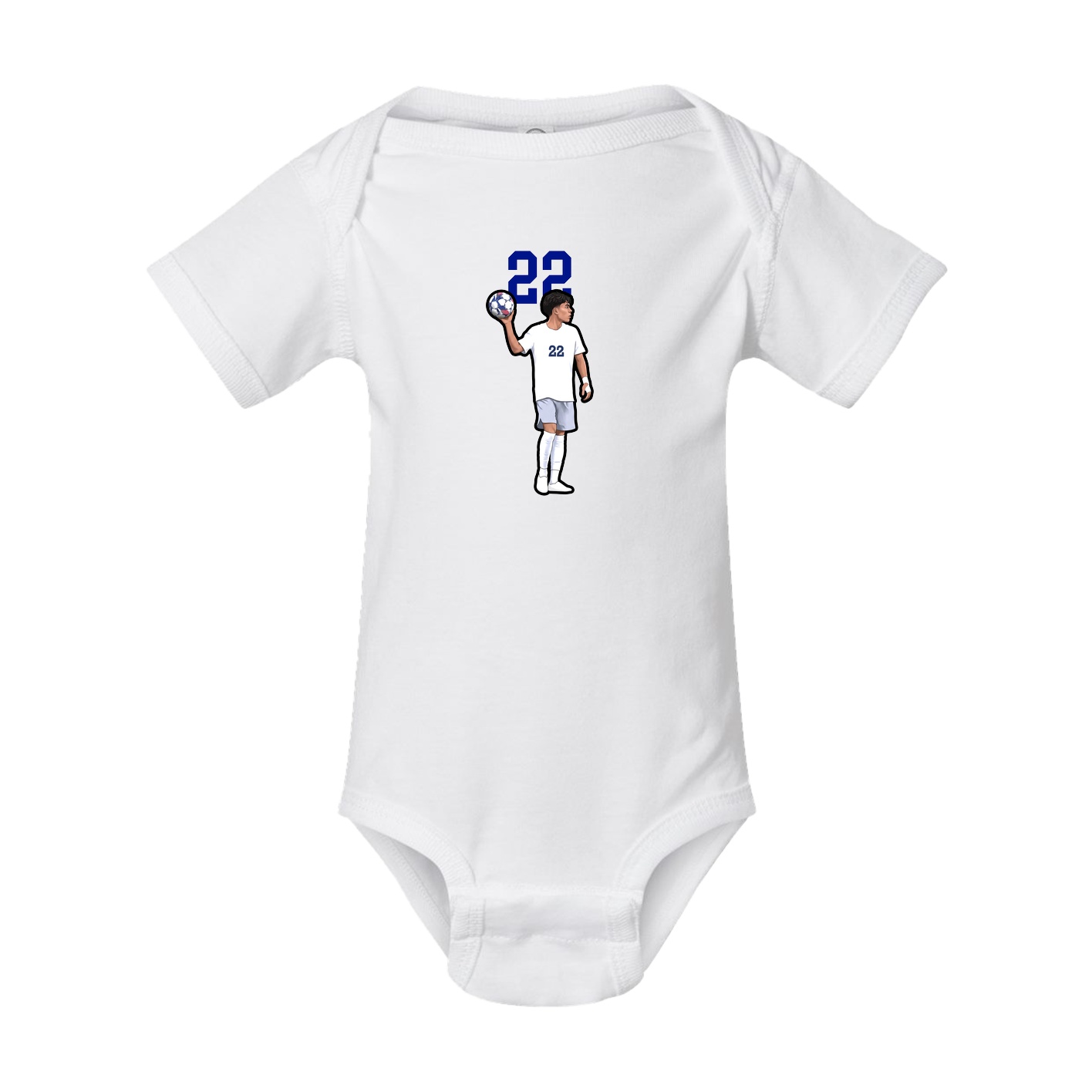 Baby Onesie — Number Top in White