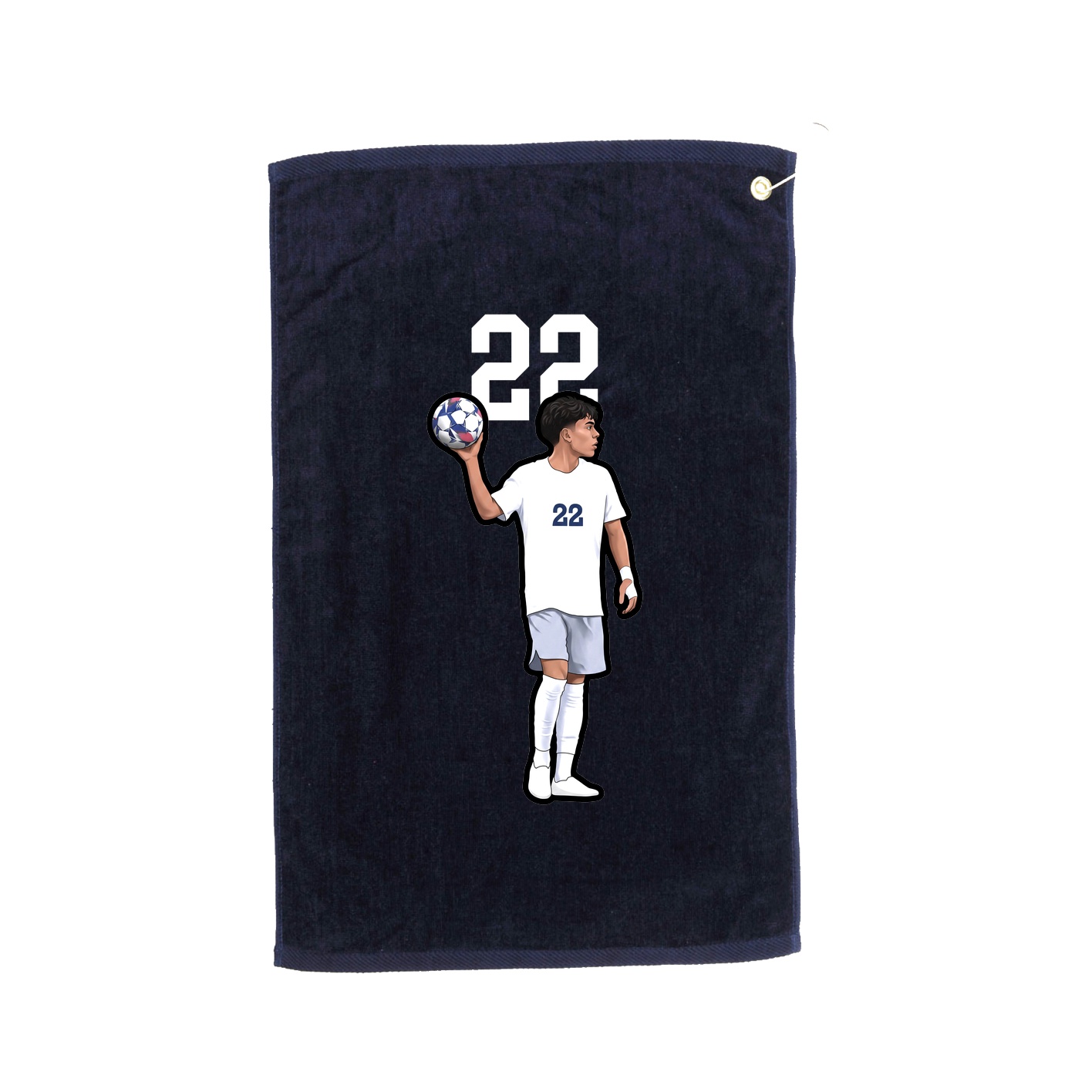 Golf Towel — Number Top in Navy