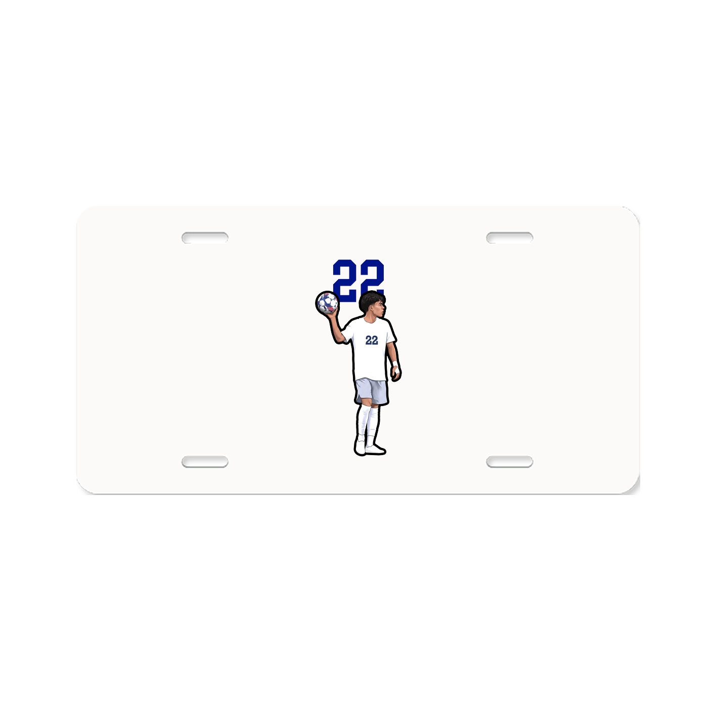 License Plate — Number Top in Classic