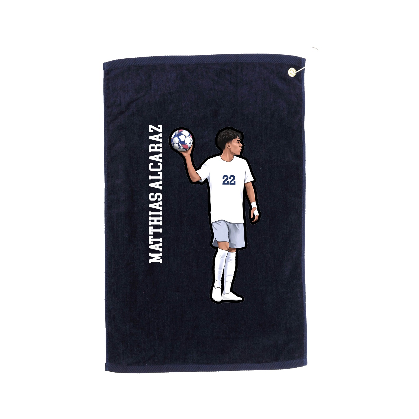 Golf Towel — Name Vertical in Navy