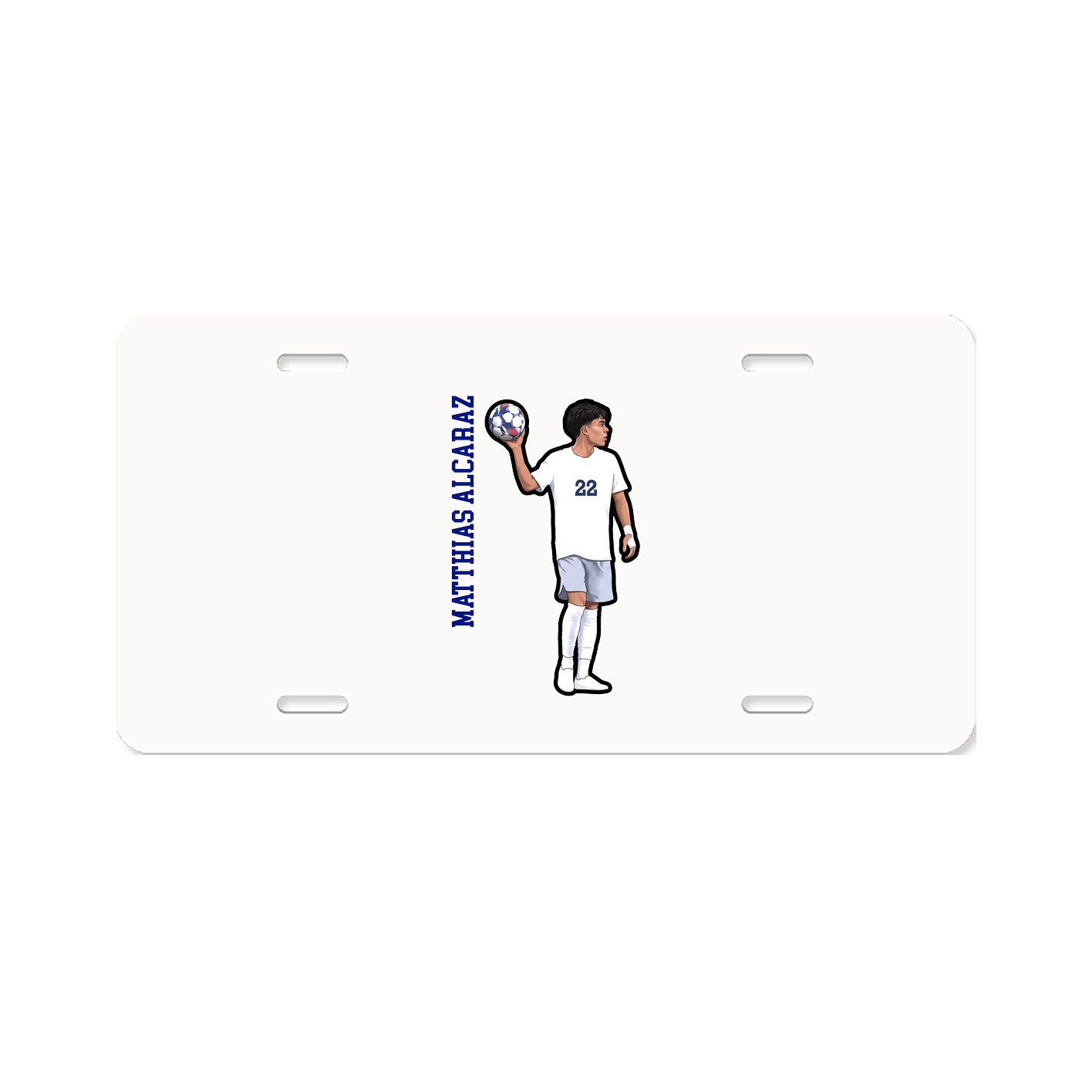 License Plate — Name Vertical in Classic