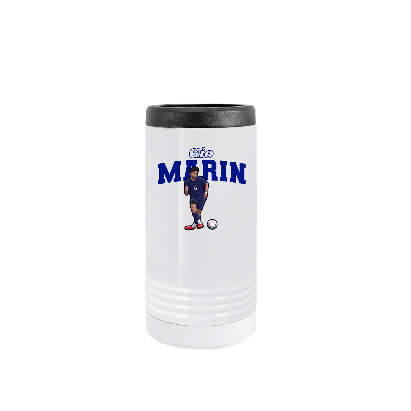 Slim Beverage Holder — Name Arch in White