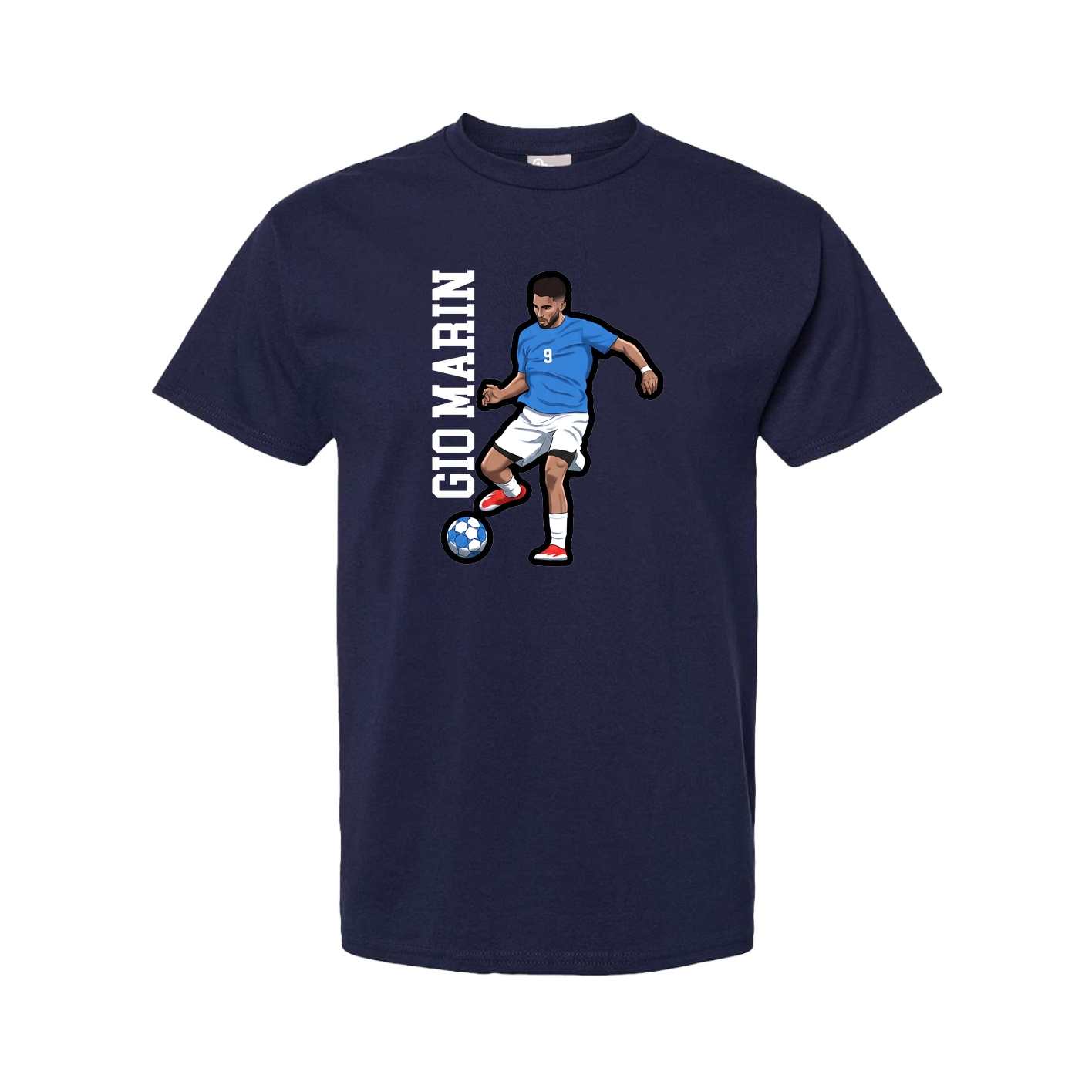 Youth Tee — Name Vertical in Navy