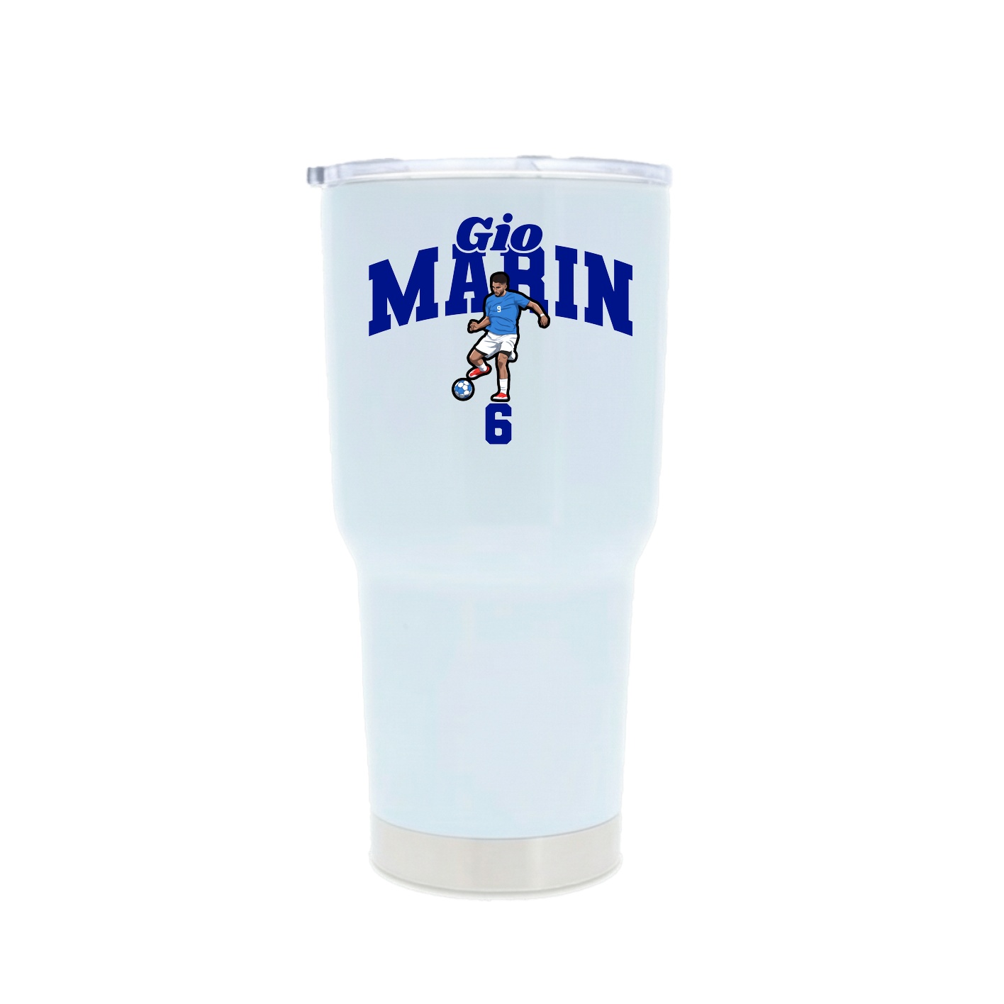 30oz Stainless Steel Tumbler — Signature Arch in White