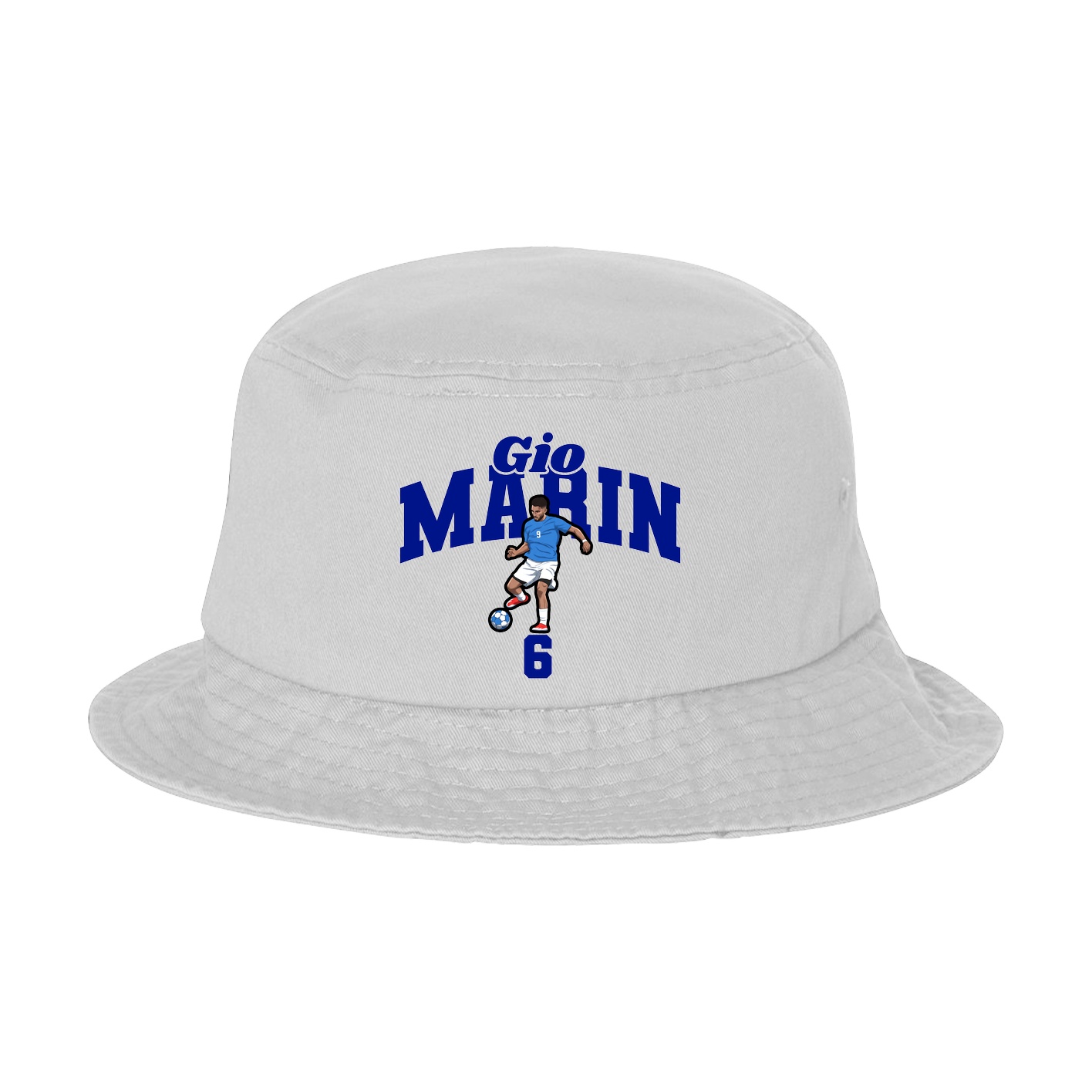 Bucket Cap — Signature Arch in White