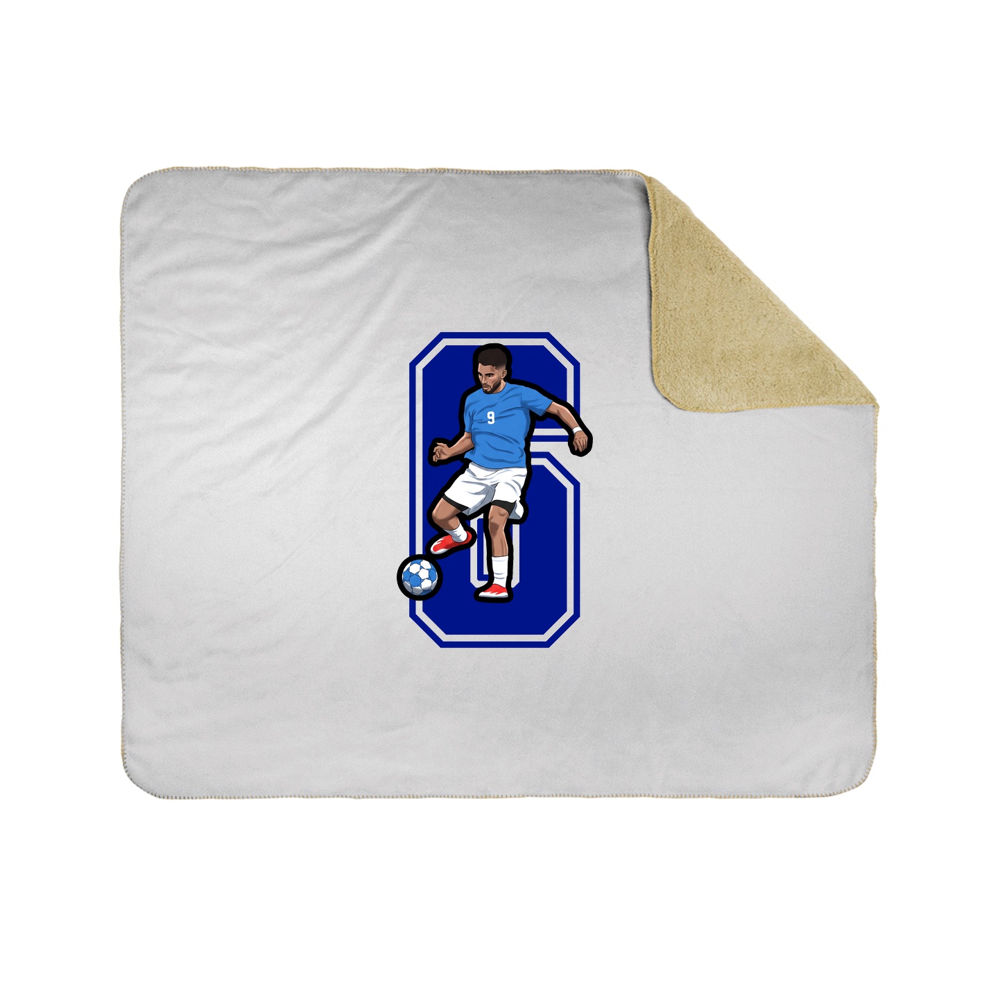 Throw Blanket — Number in White