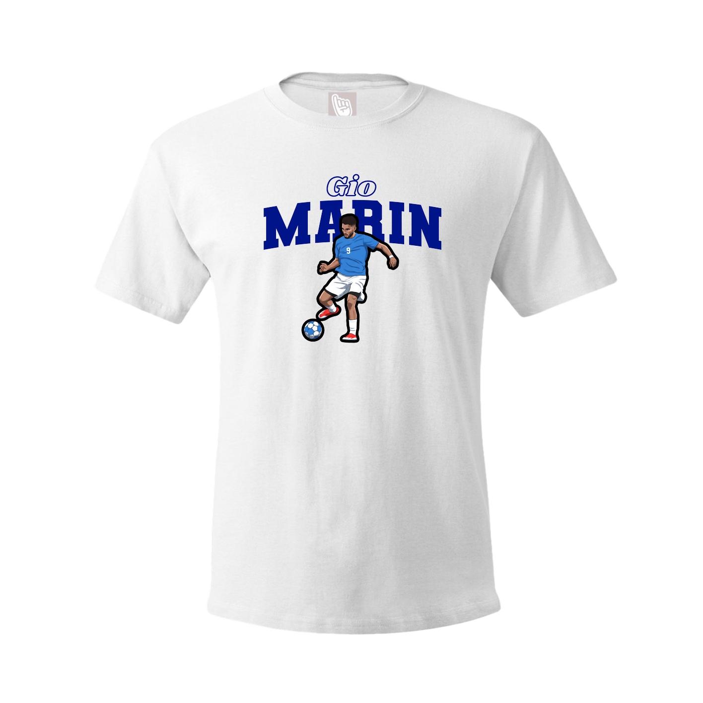 Youth Tee — Name Arch in White