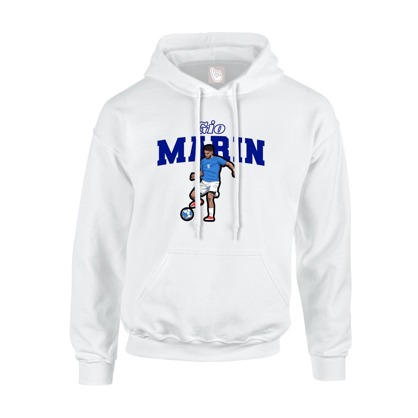 Hoodie — Name Arch in White