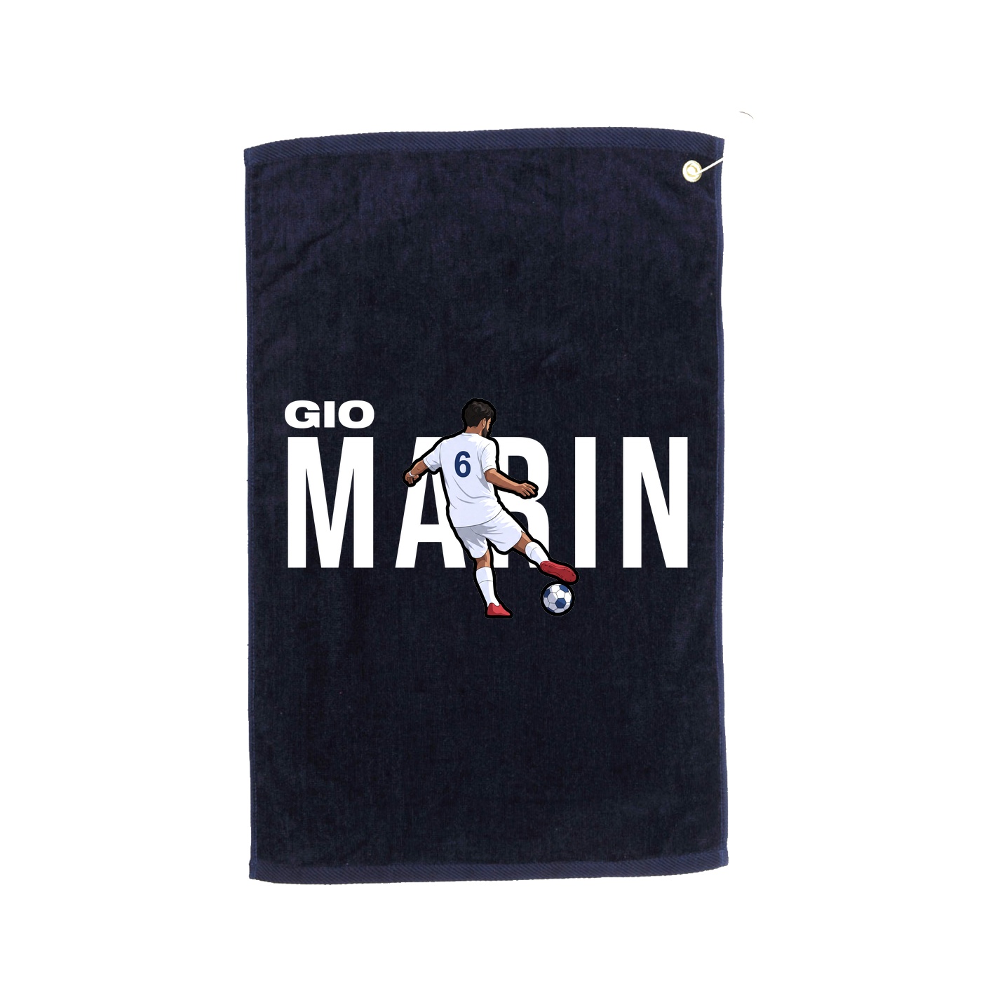 Golf Towel — Player Name in Navy