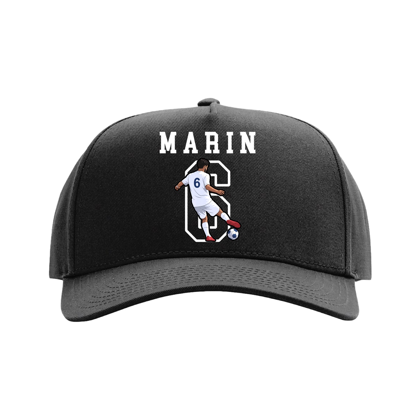 Full Fabric Five-Panel Champ Cap — Shirsey in Black