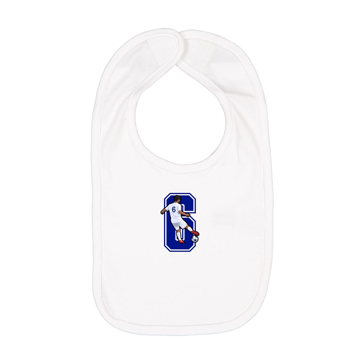 Infant Bib — Number in White