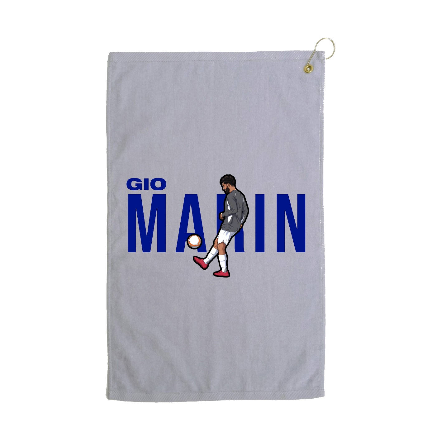 Golf Towel — Player Name in Grey