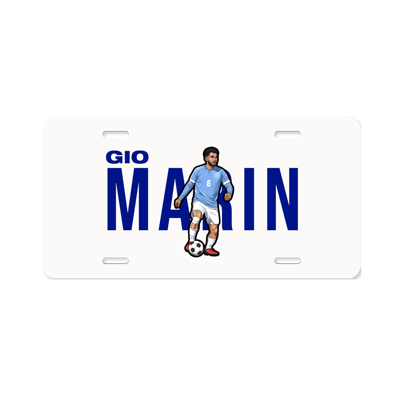 License Plate — Player Name in Classic