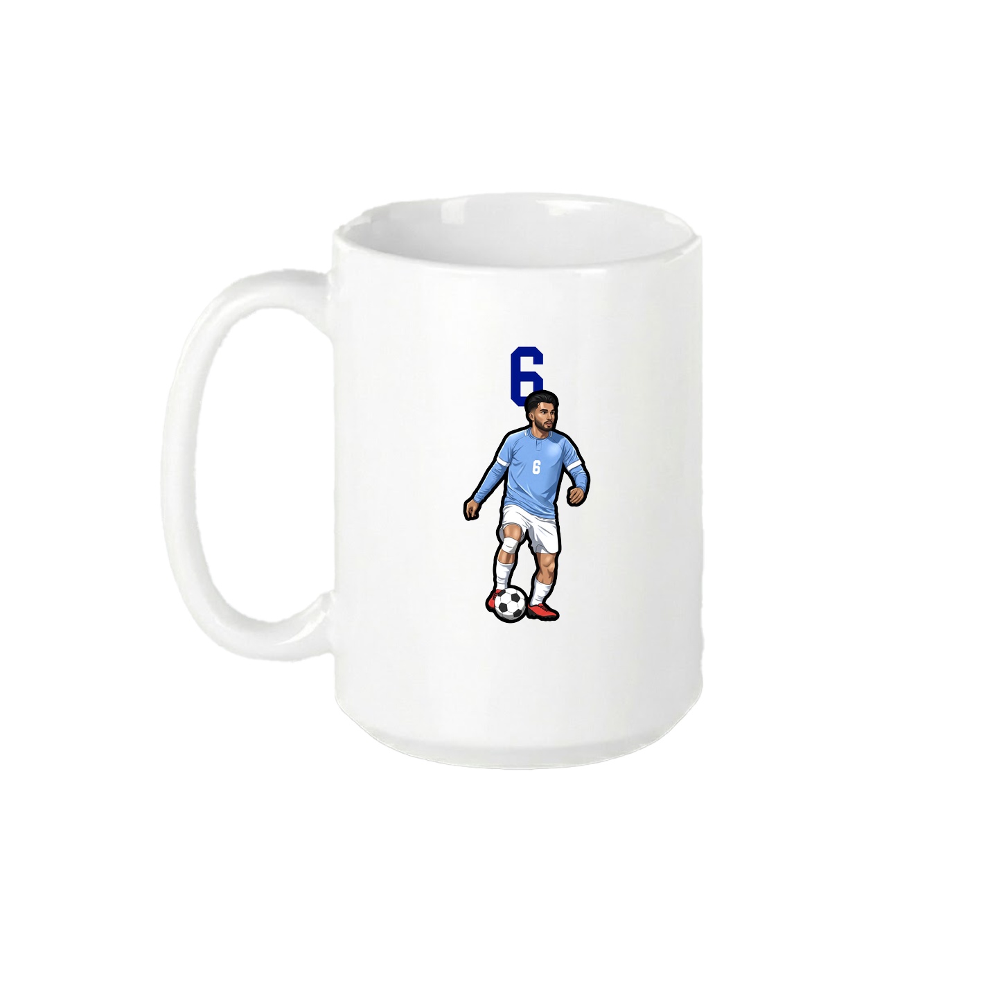 15oz Coffee Mug — Number Top in White
