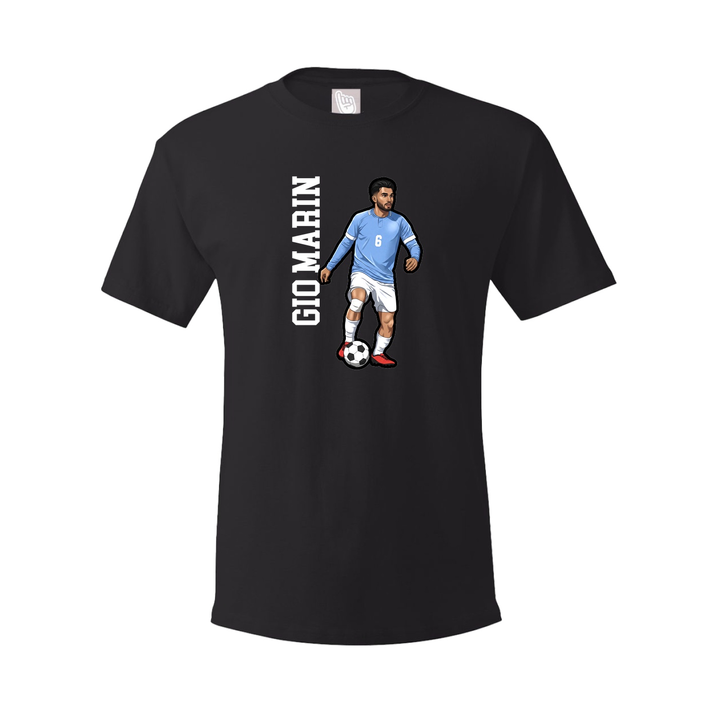 Youth Tee — Name Vertical in Black