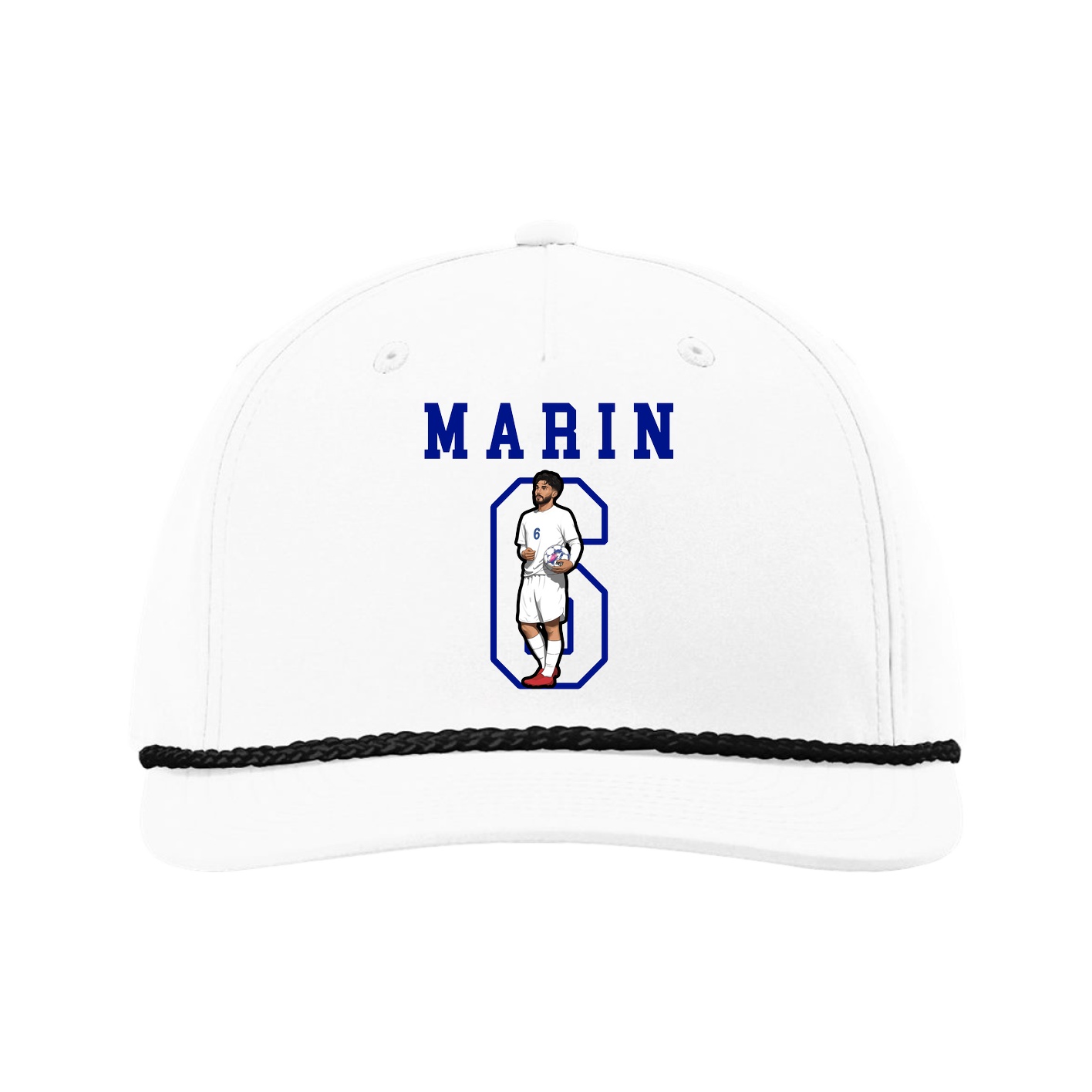 Five-Panel Classic Rope Cap — Shirsey in White