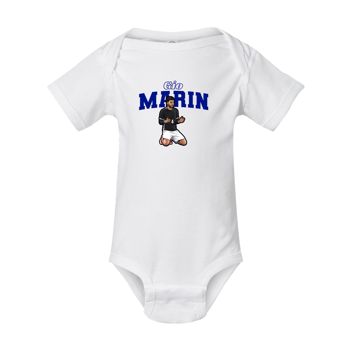 Baby Onesie — Name Arch in White
