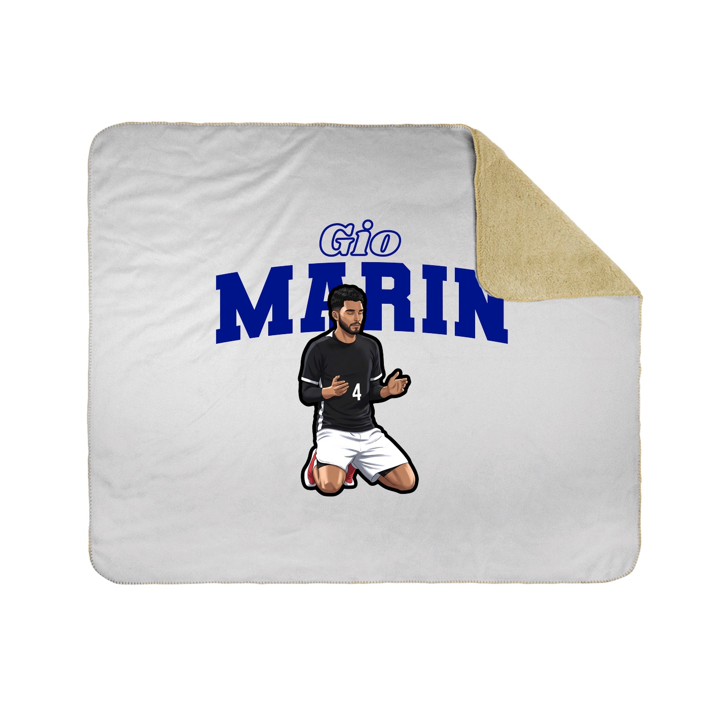 Throw Blanket — Name Arch in White