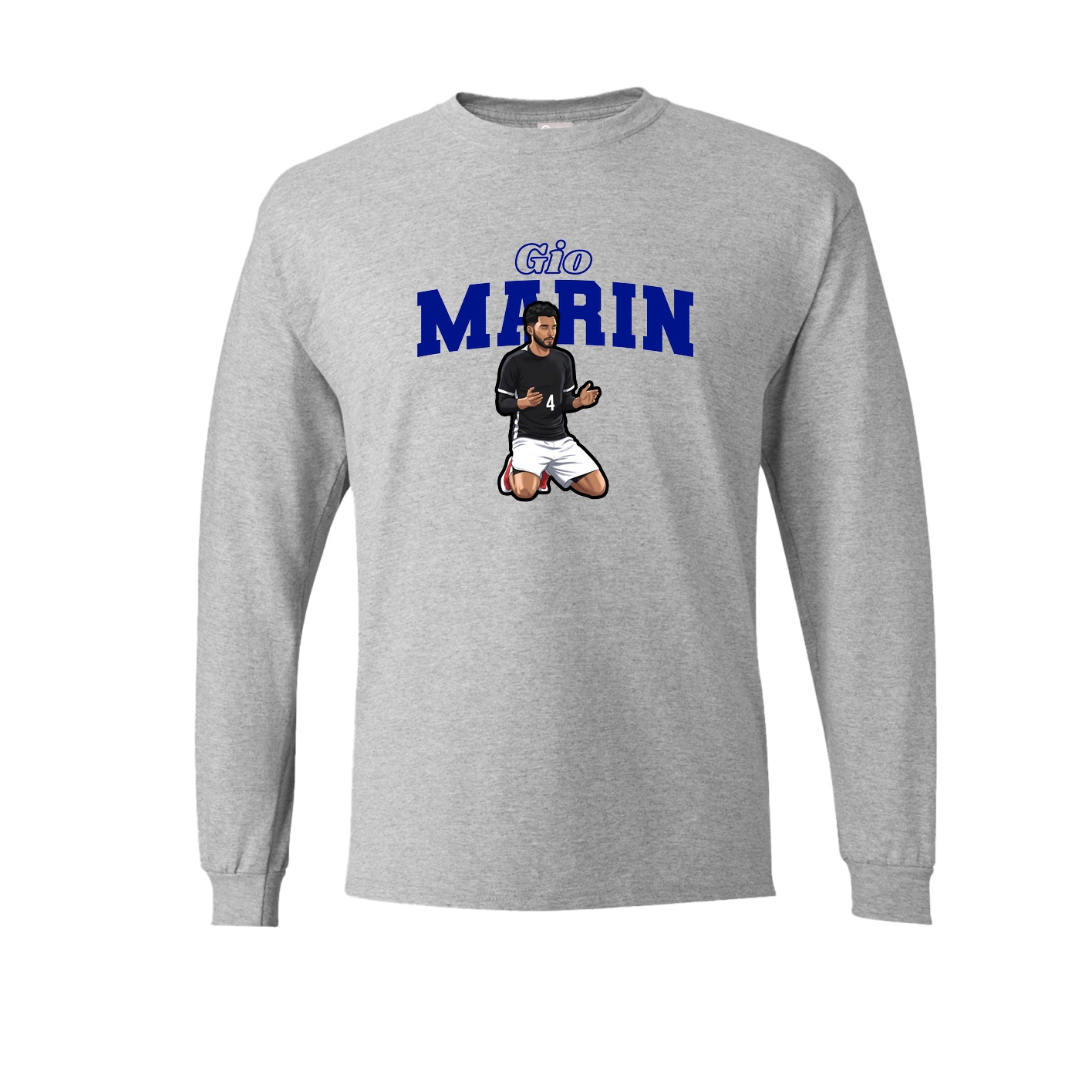 Long Sleeve Tee — Name Arch in Grey
