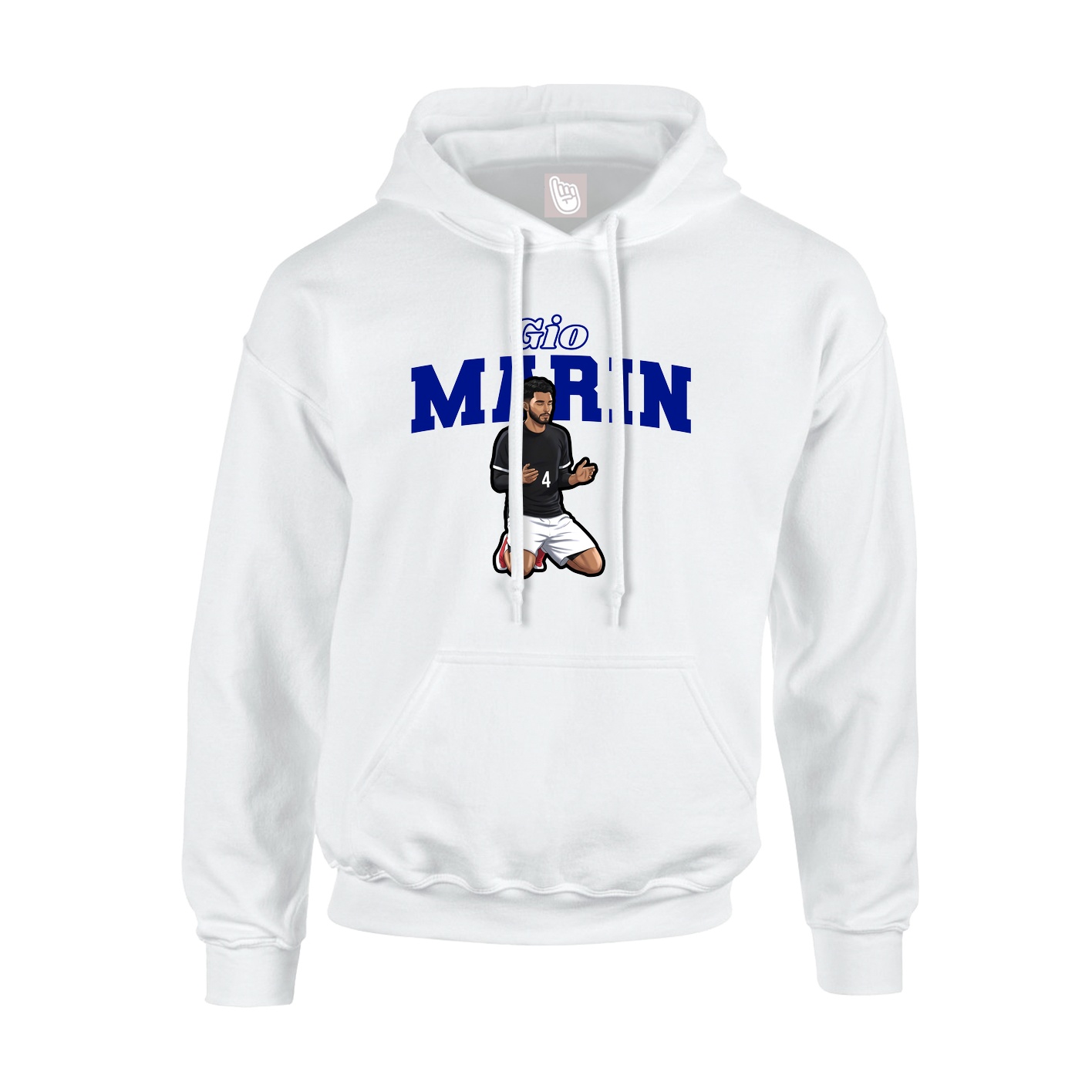 Hoodie — Name Arch in White