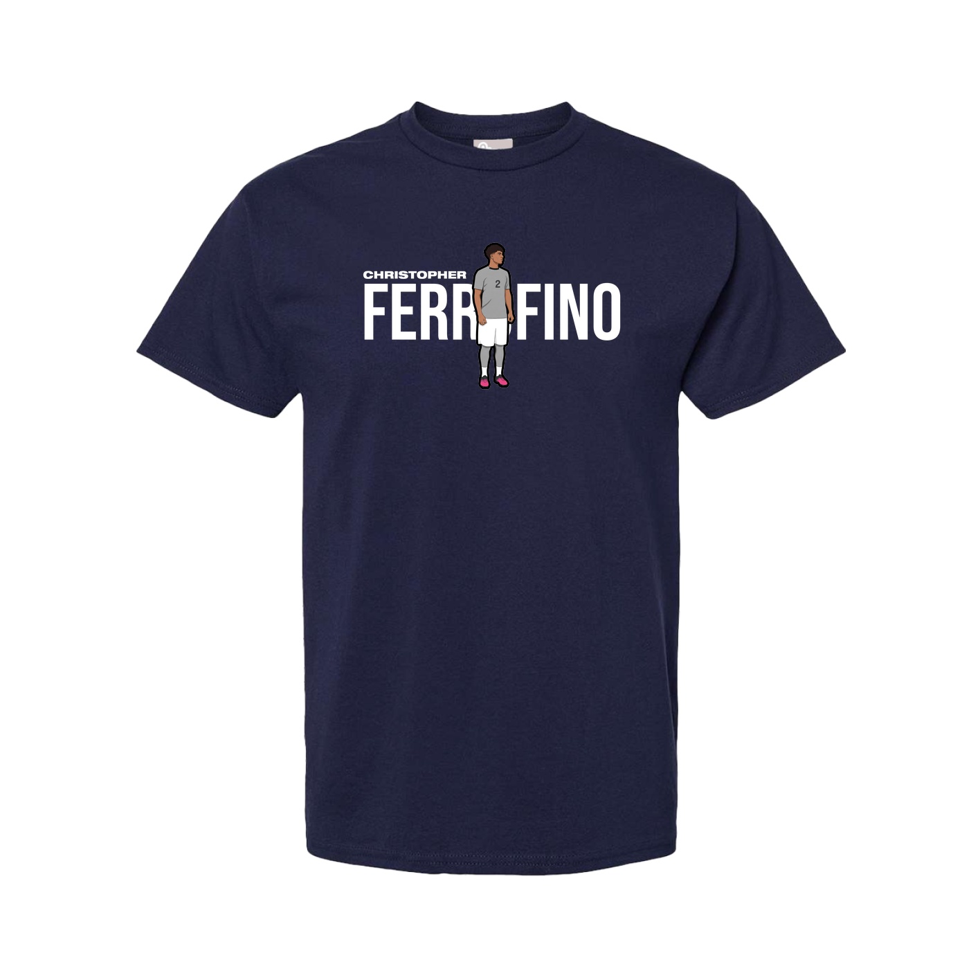 Youth Tee — Player Name in Navy