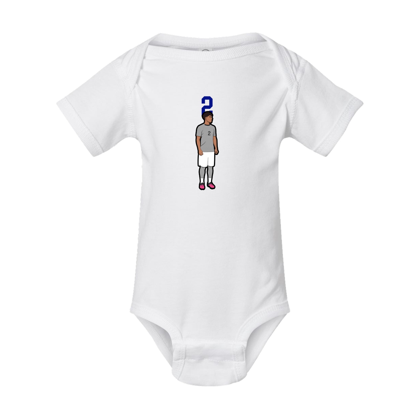Baby Onesie — Number Top in White