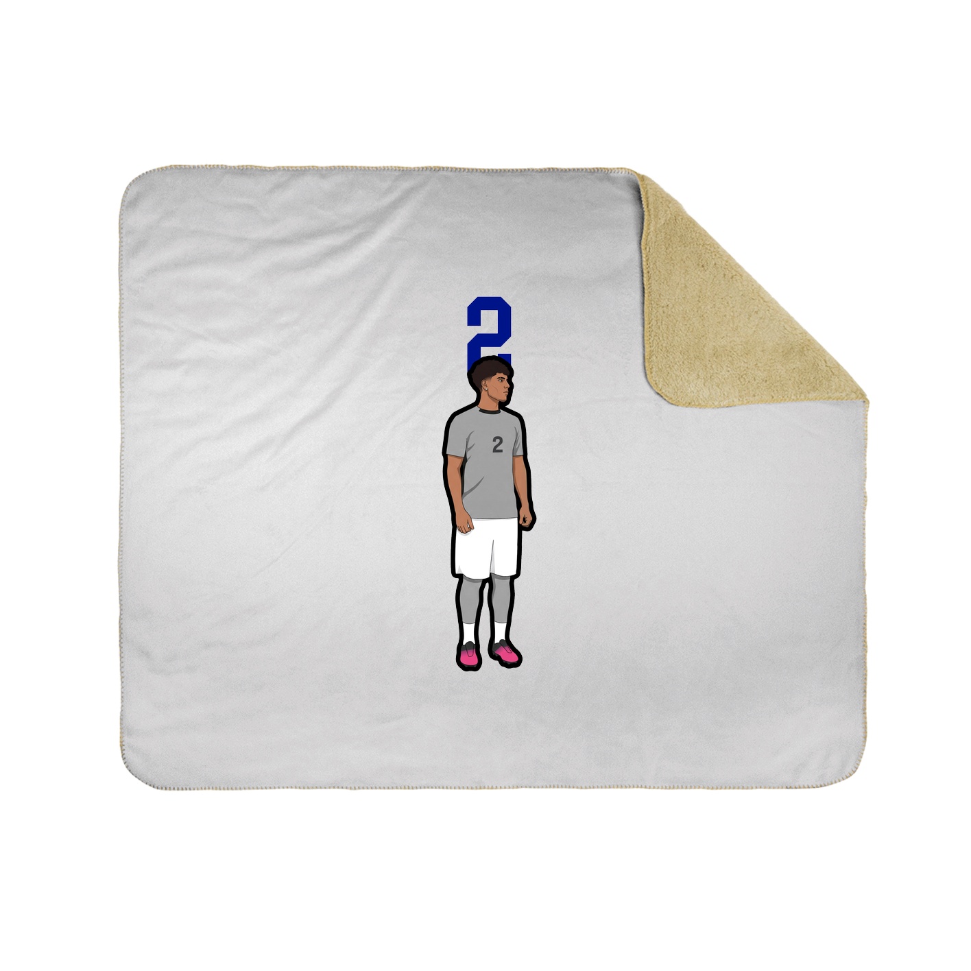 Throw Blanket — Number Top in White