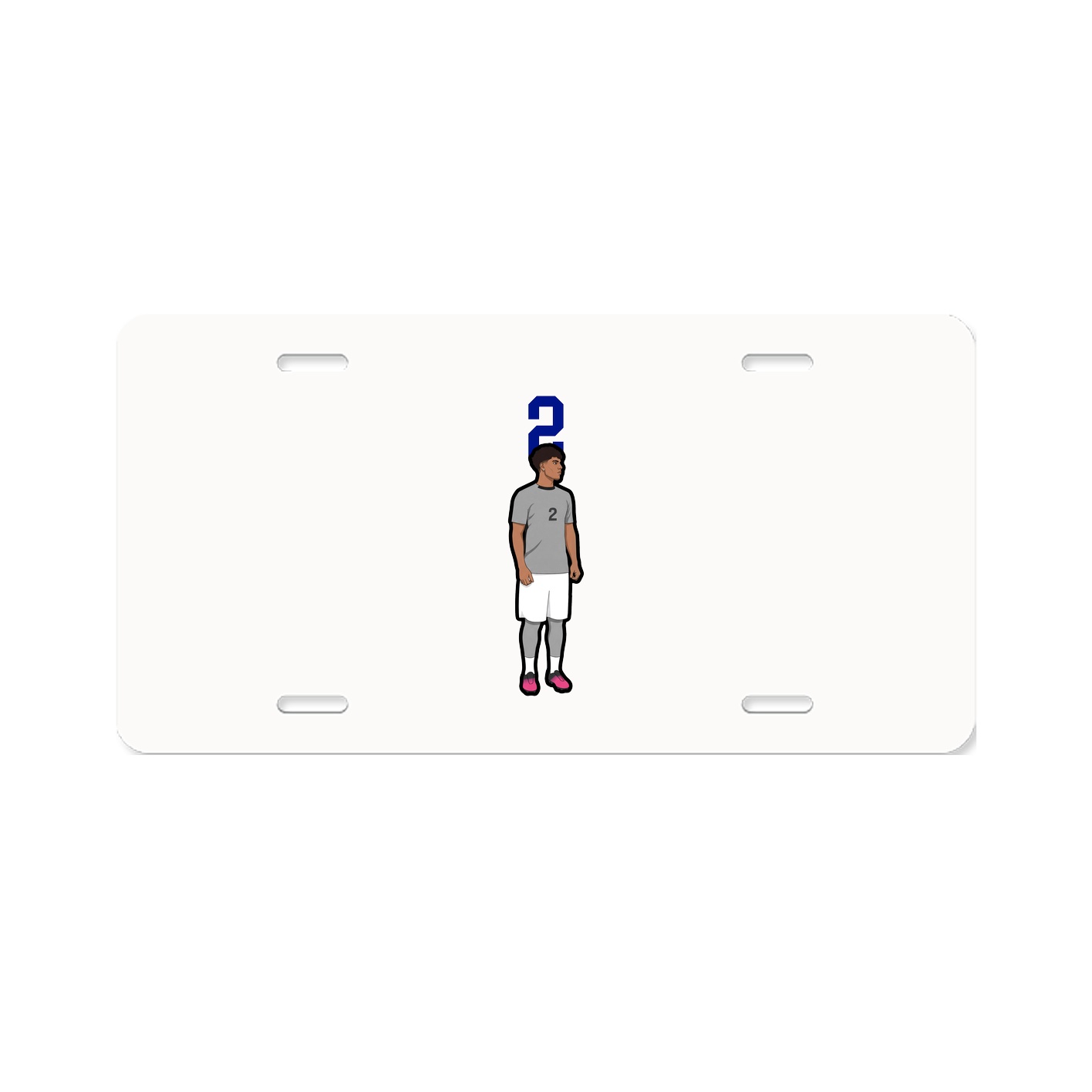 License Plate — Number Top in Classic