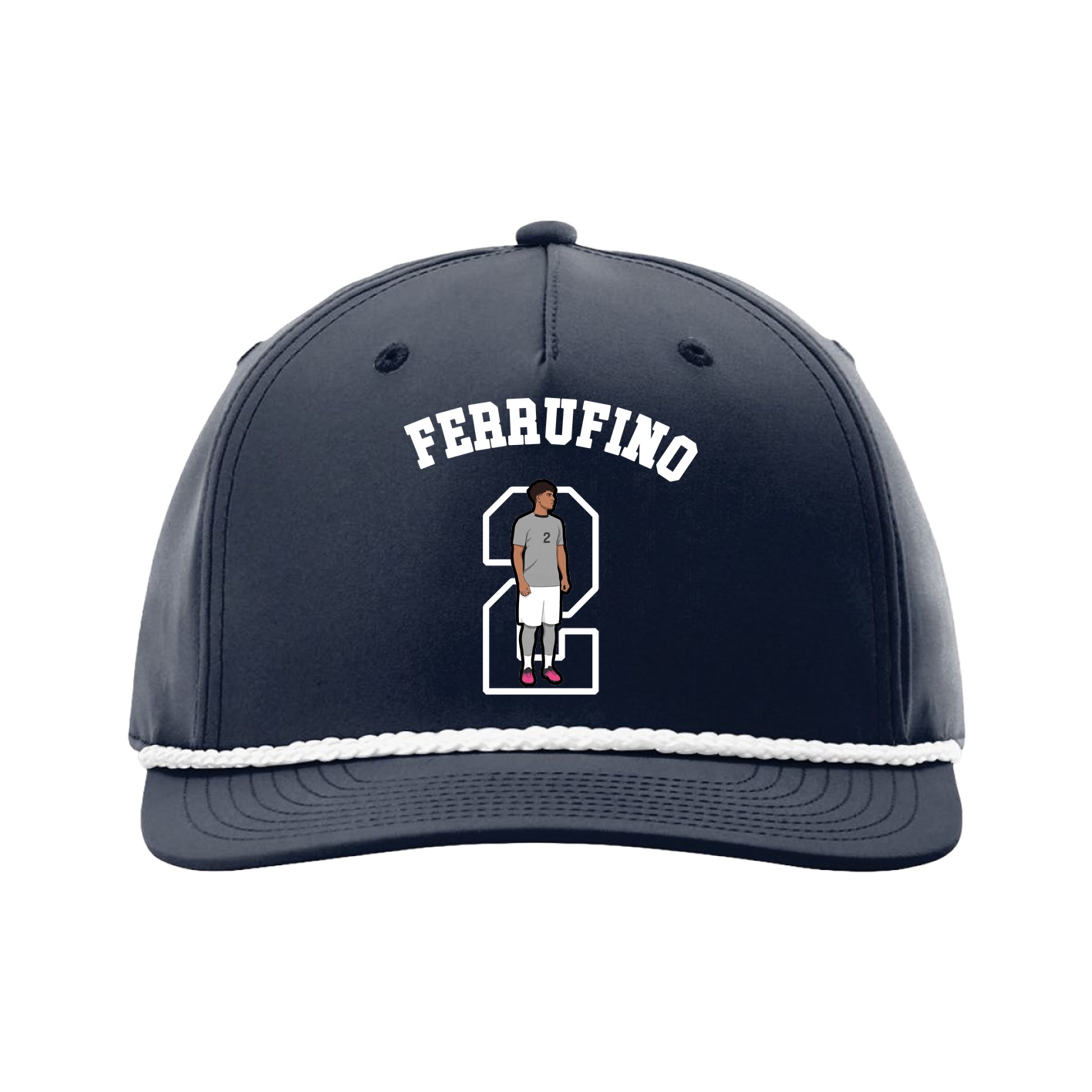 Five-Panel Classic Rope Cap — Shirsey Arch in Navy