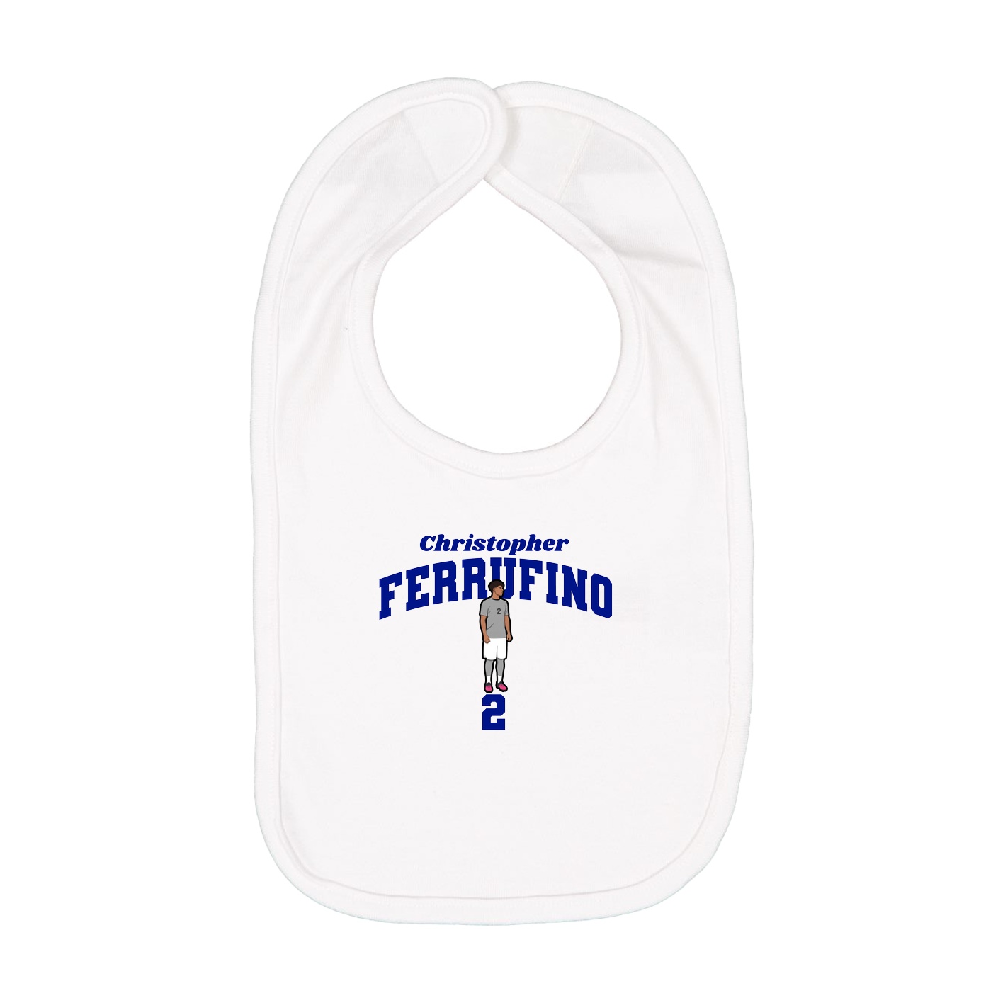 Infant Bib — Signature Arch in White