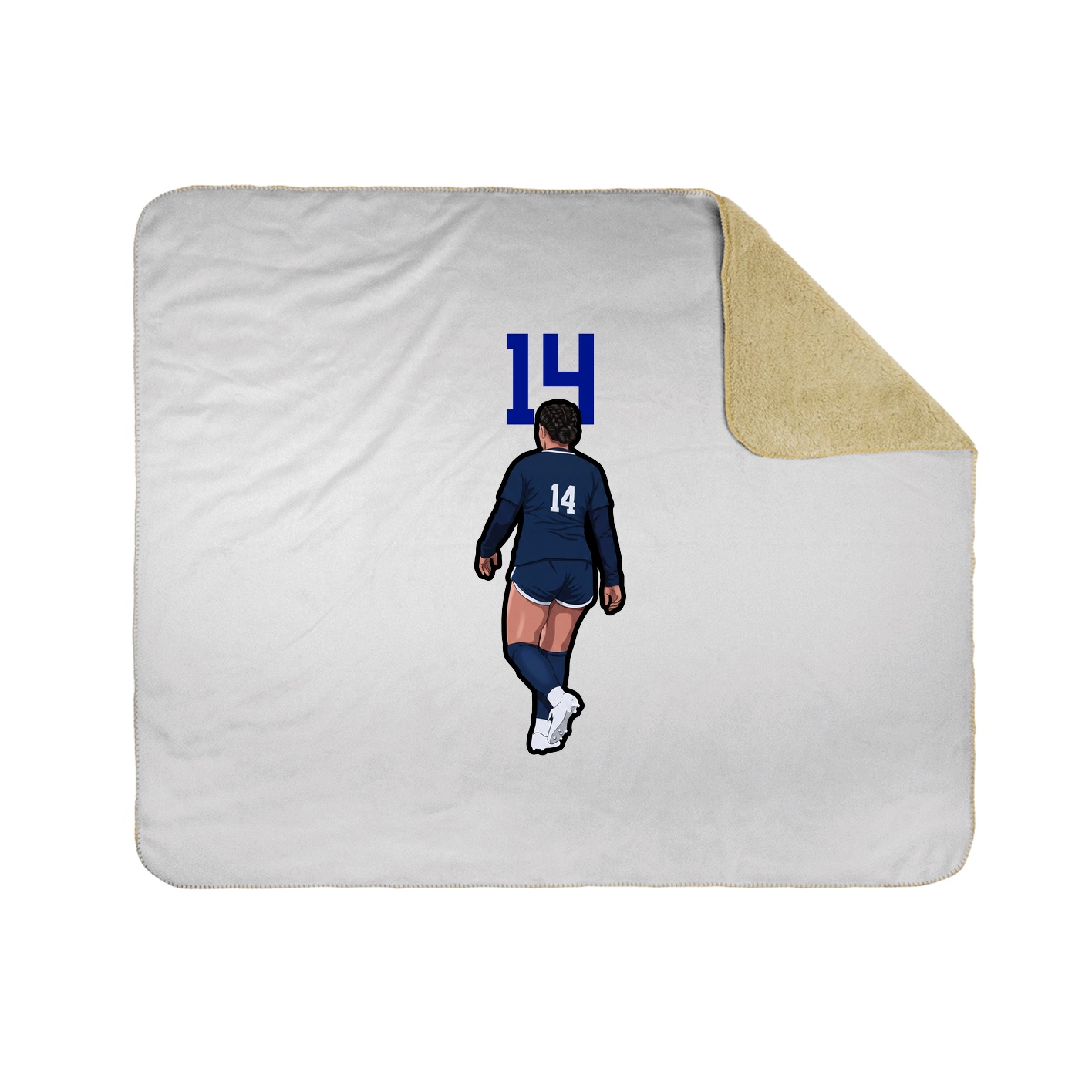 Throw Blanket — Number Top in White