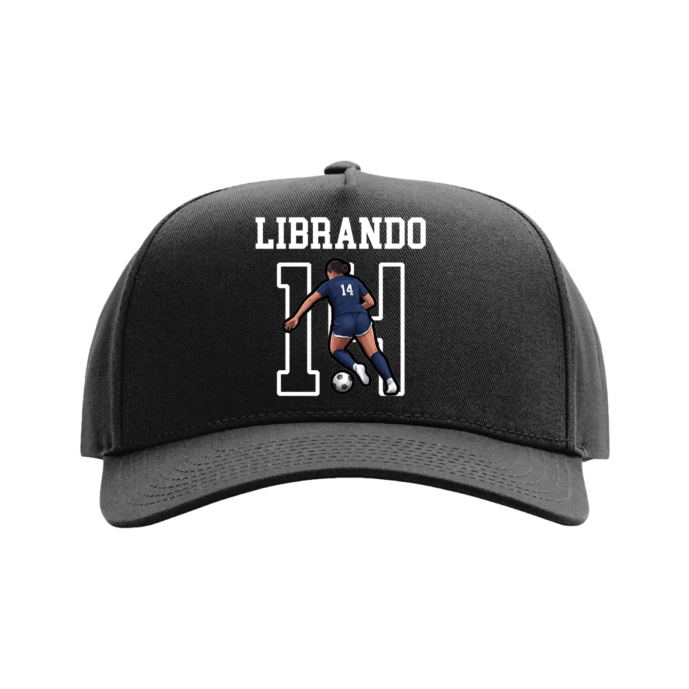 Full Fabric Five-Panel Champ Cap — Shirsey in Black