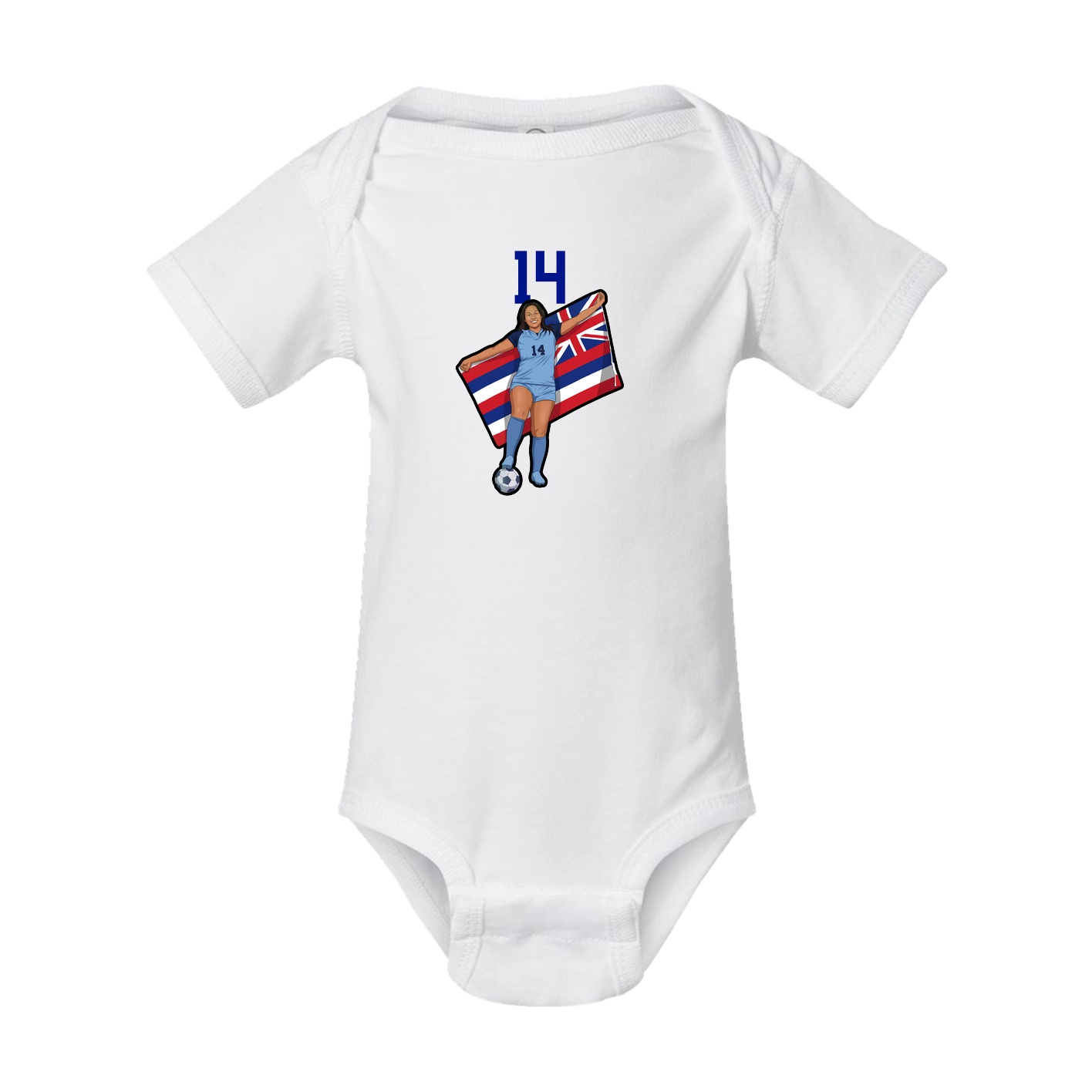 Baby Onesie — Number Top in White