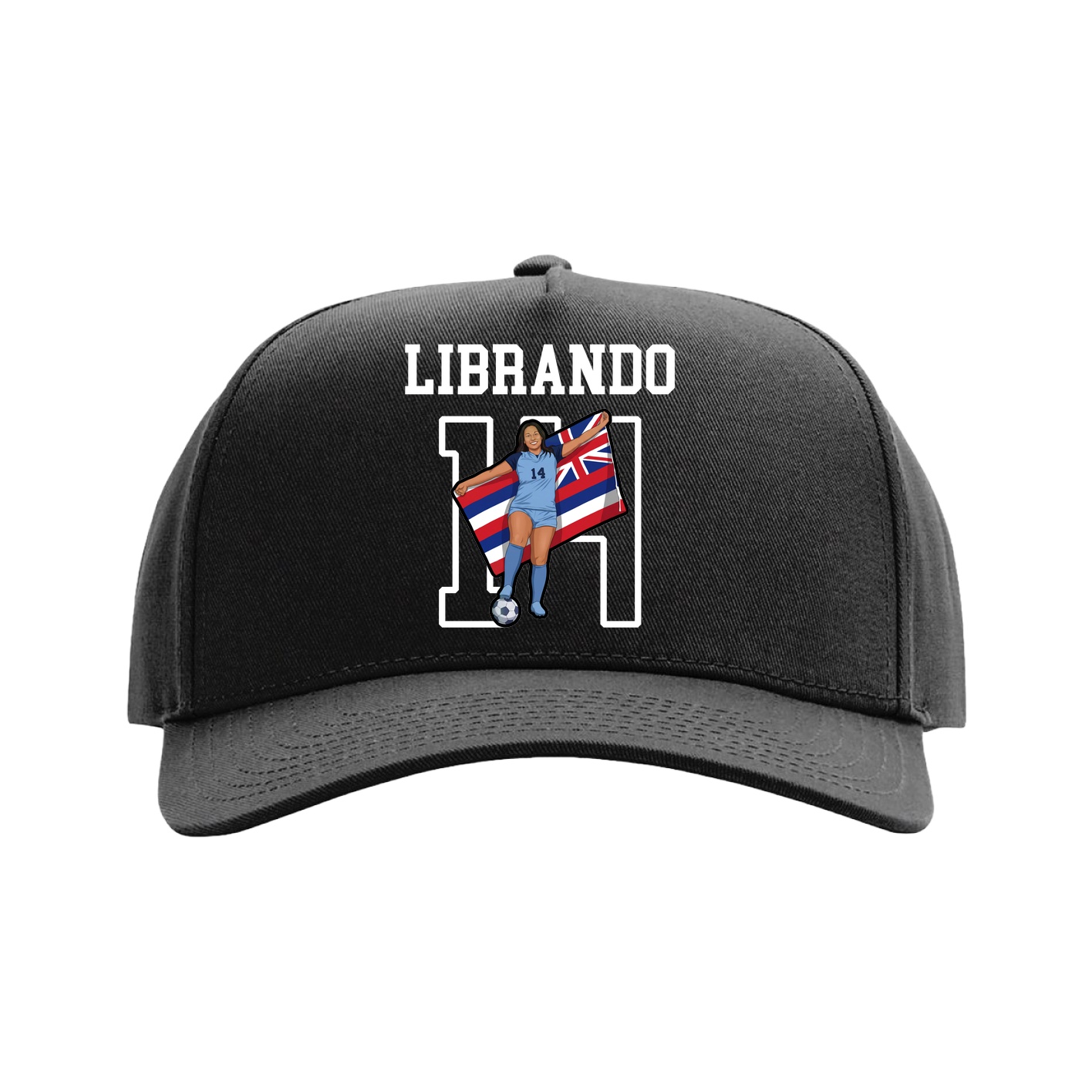Full Fabric Five-Panel Champ Cap — Shirsey in Black