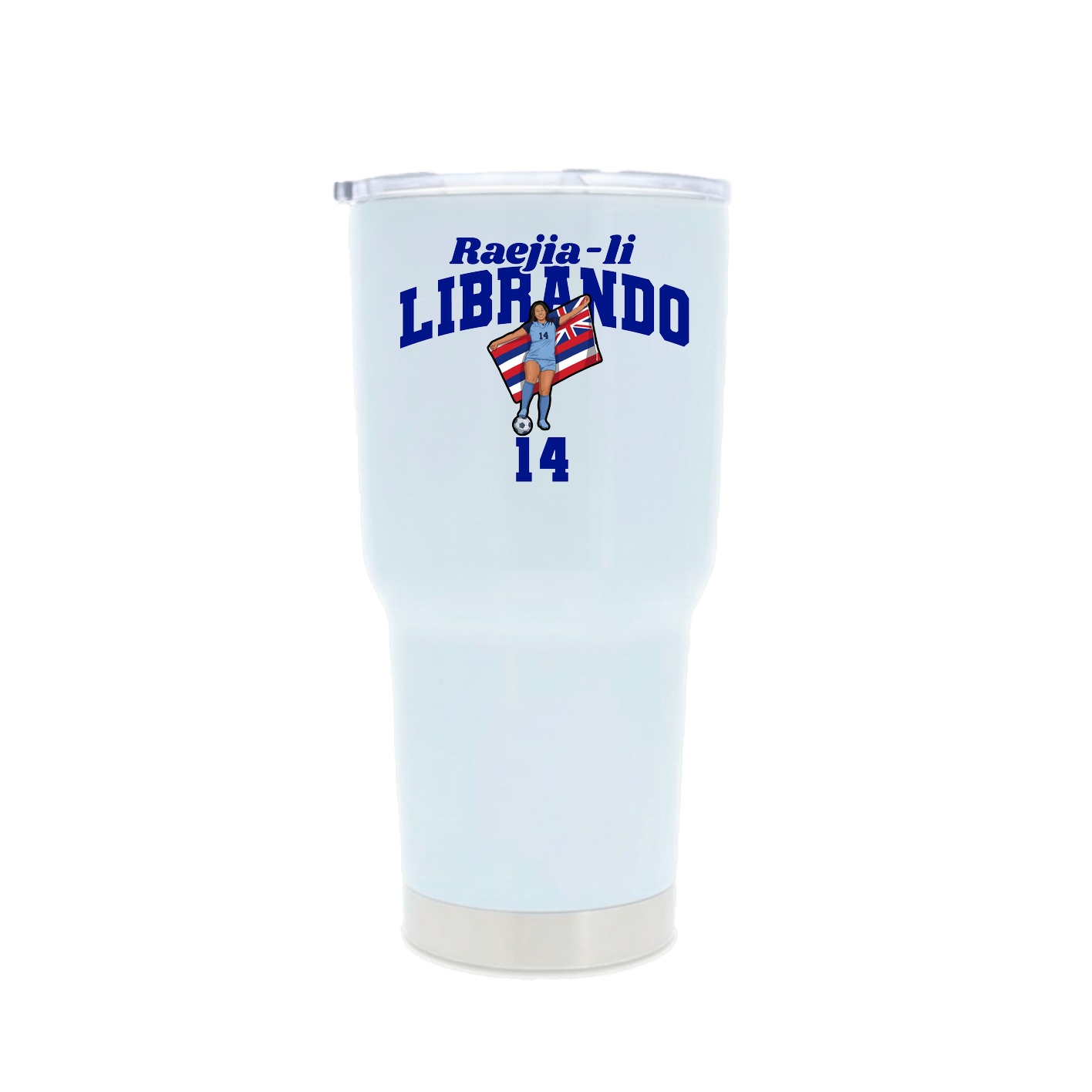 30oz Stainless Steel Tumbler — Signature Arch in White
