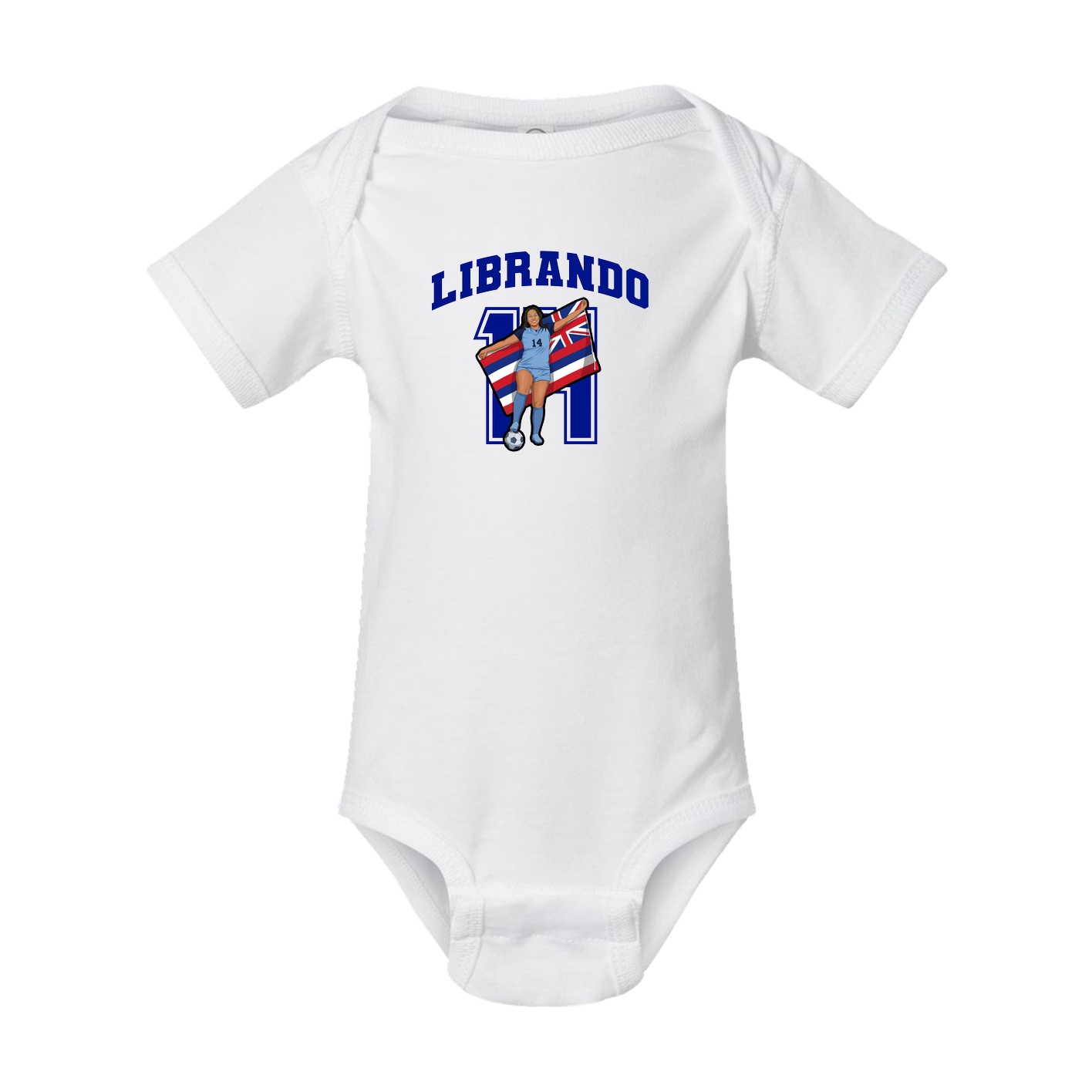 Baby Onesie — Number in White