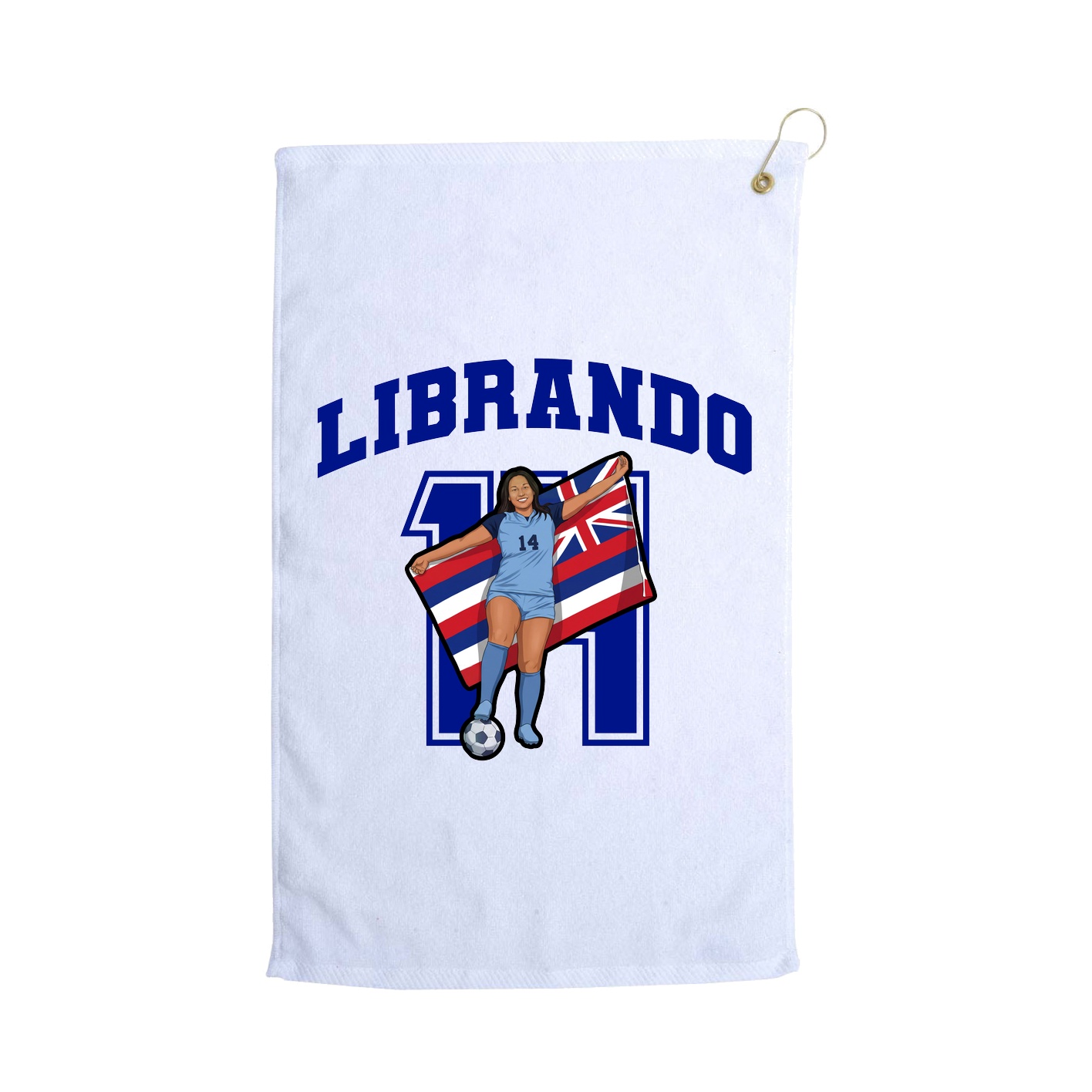 Golf Towel — Number in White