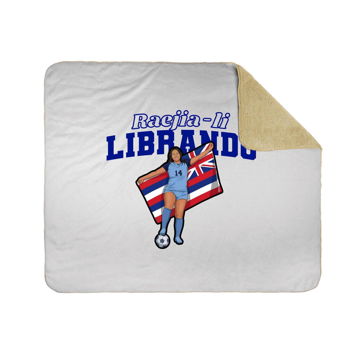 Throw Blanket — Name Arch in White