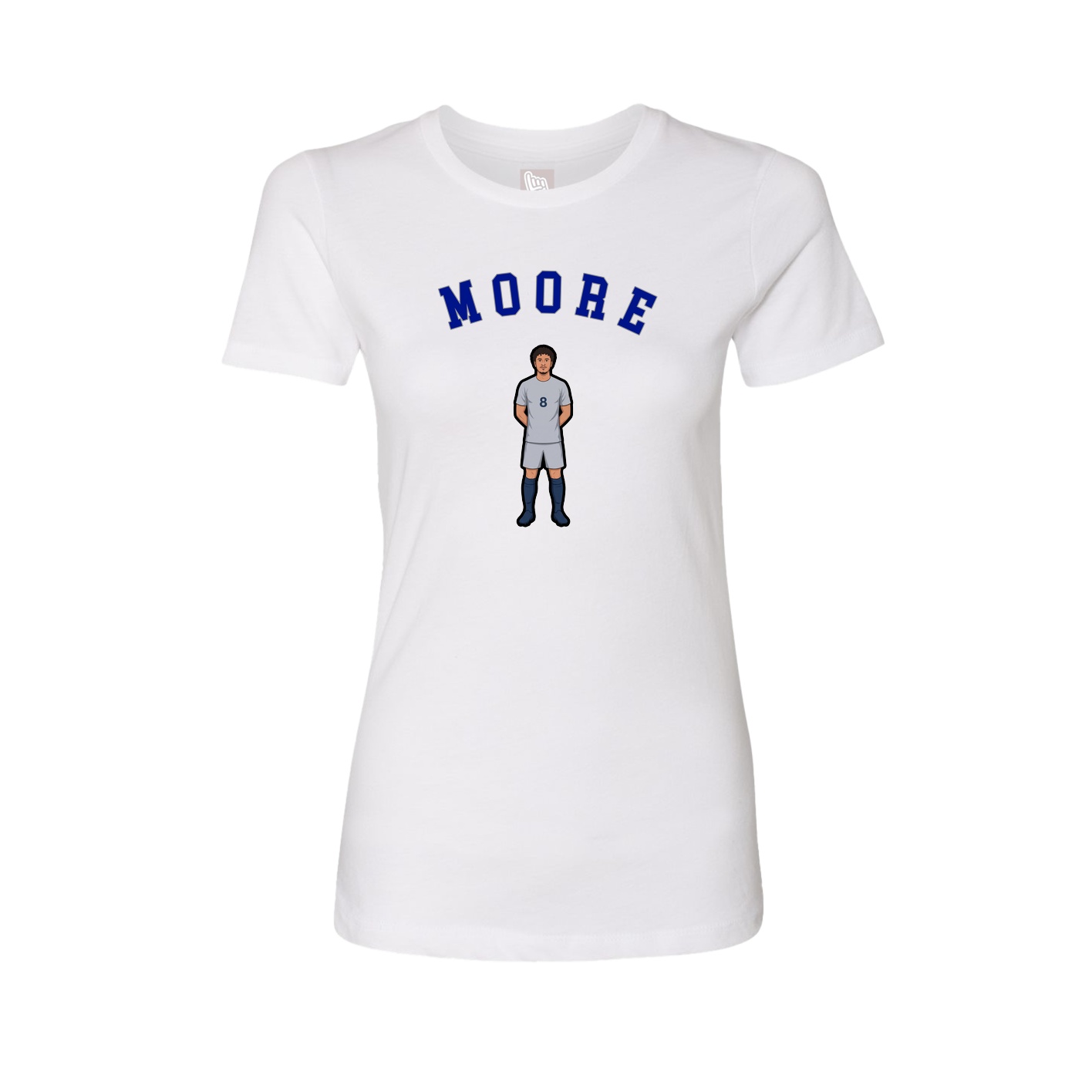 Fitted Women's Tee — Shirsey Arch in White