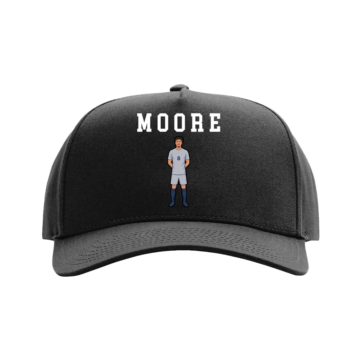 Full Fabric Five-Panel Champ Cap — Shirsey in Black