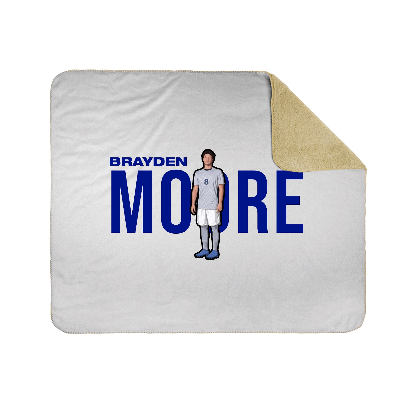 Throw Blanket — Player Name in White