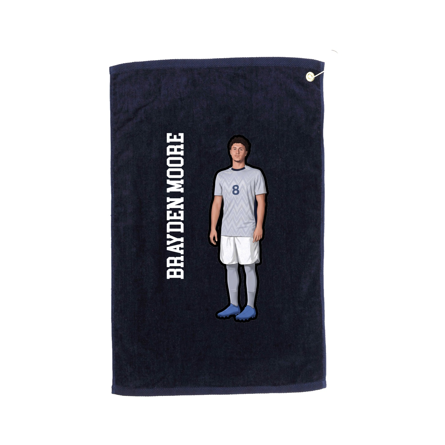 Golf Towel — Name Vertical in Navy