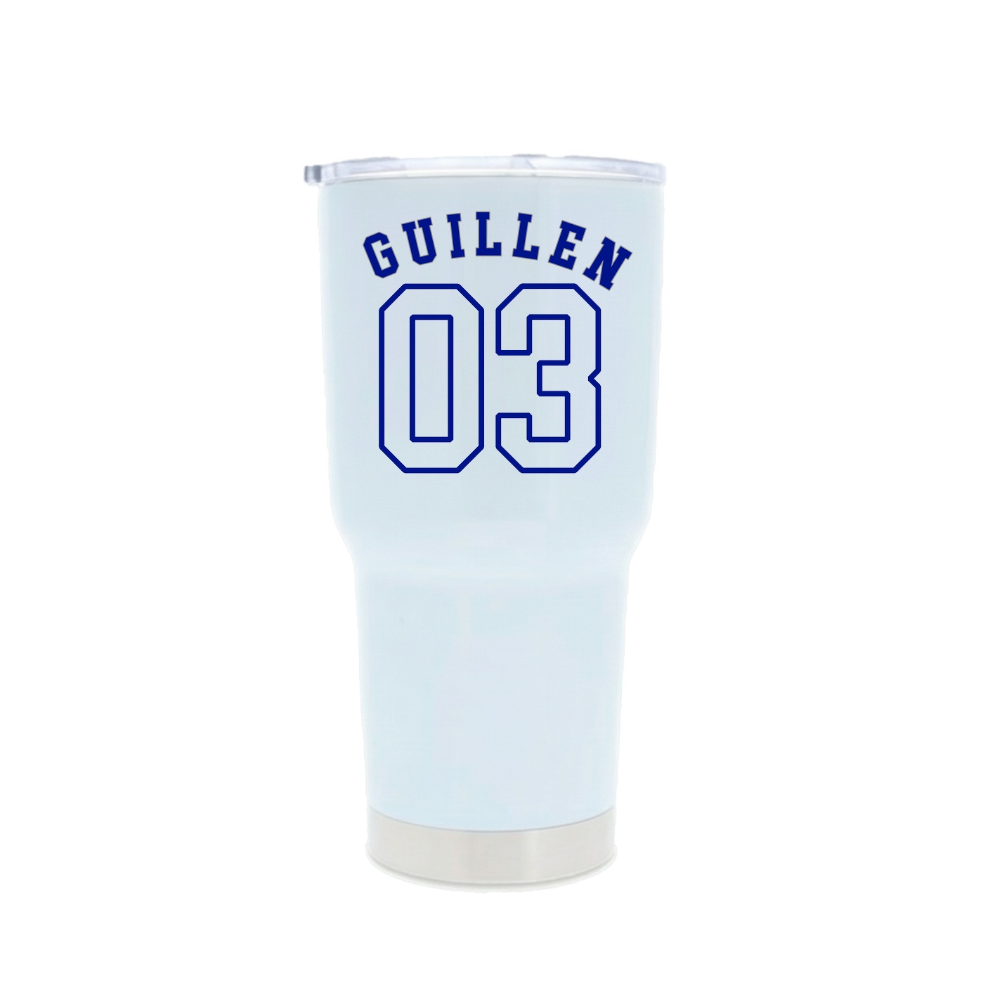 30oz Stainless Steel Tumbler — Shirsey Arch in White