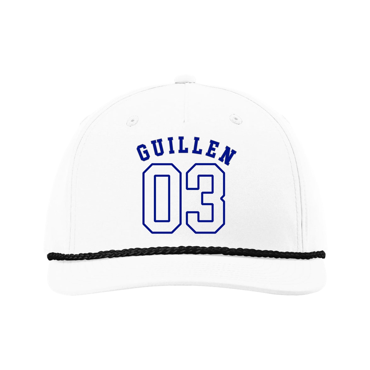 Five-Panel Classic Rope Cap — Shirsey Arch in White