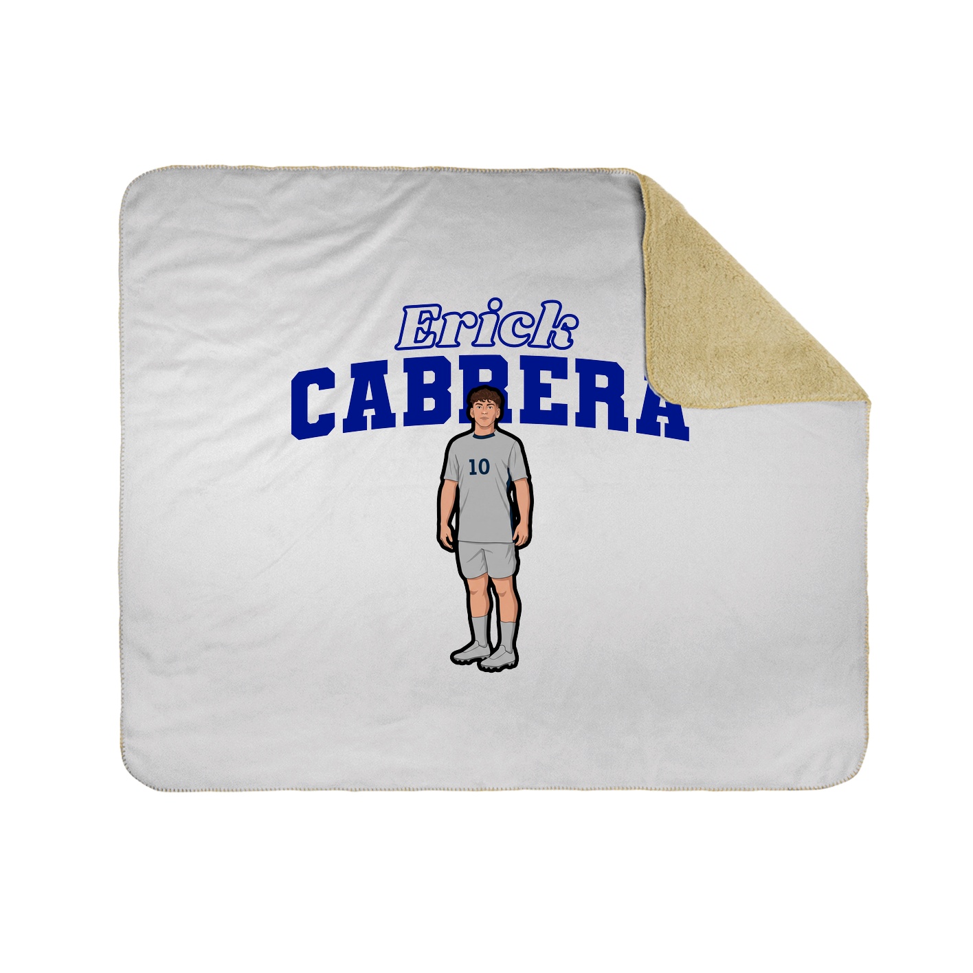 Throw Blanket — Name Arch in White