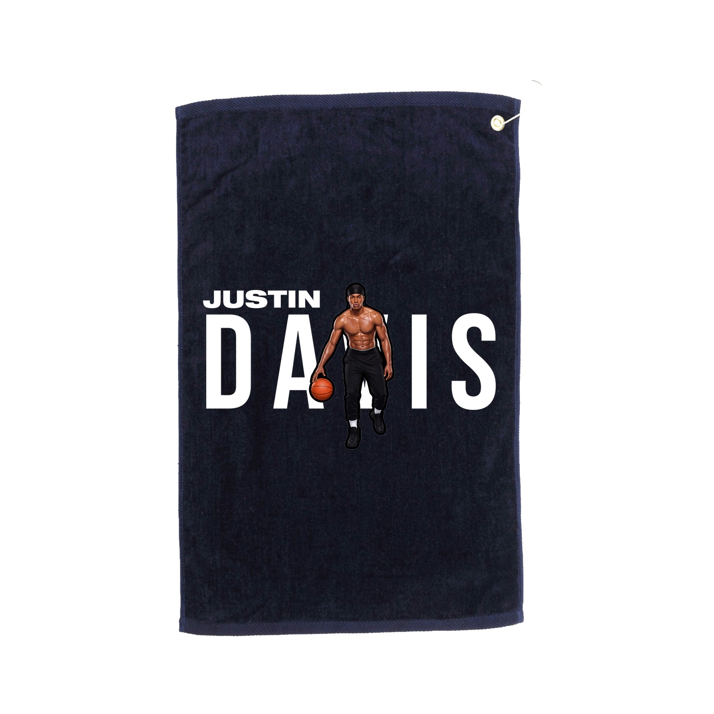 Golf Towel — Player Name in Navy