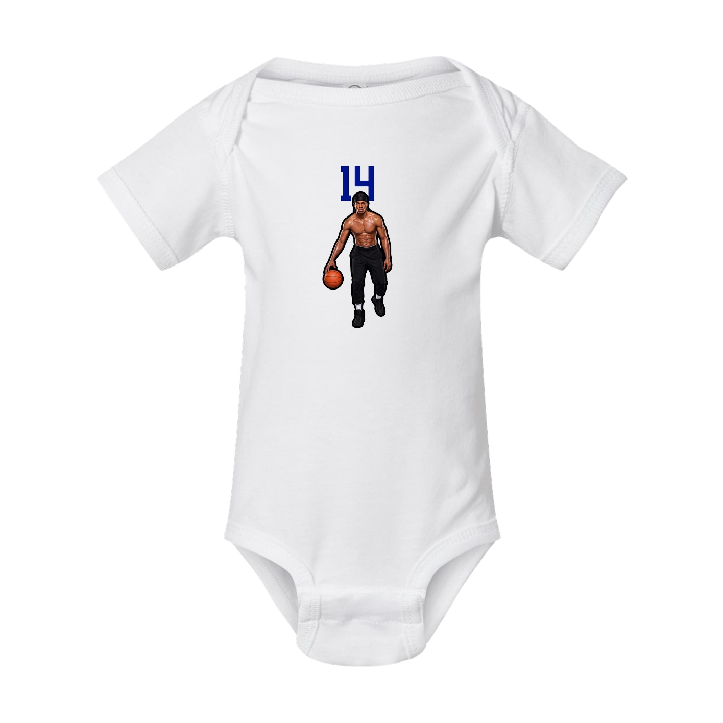 Baby Onesie — Number Top in White